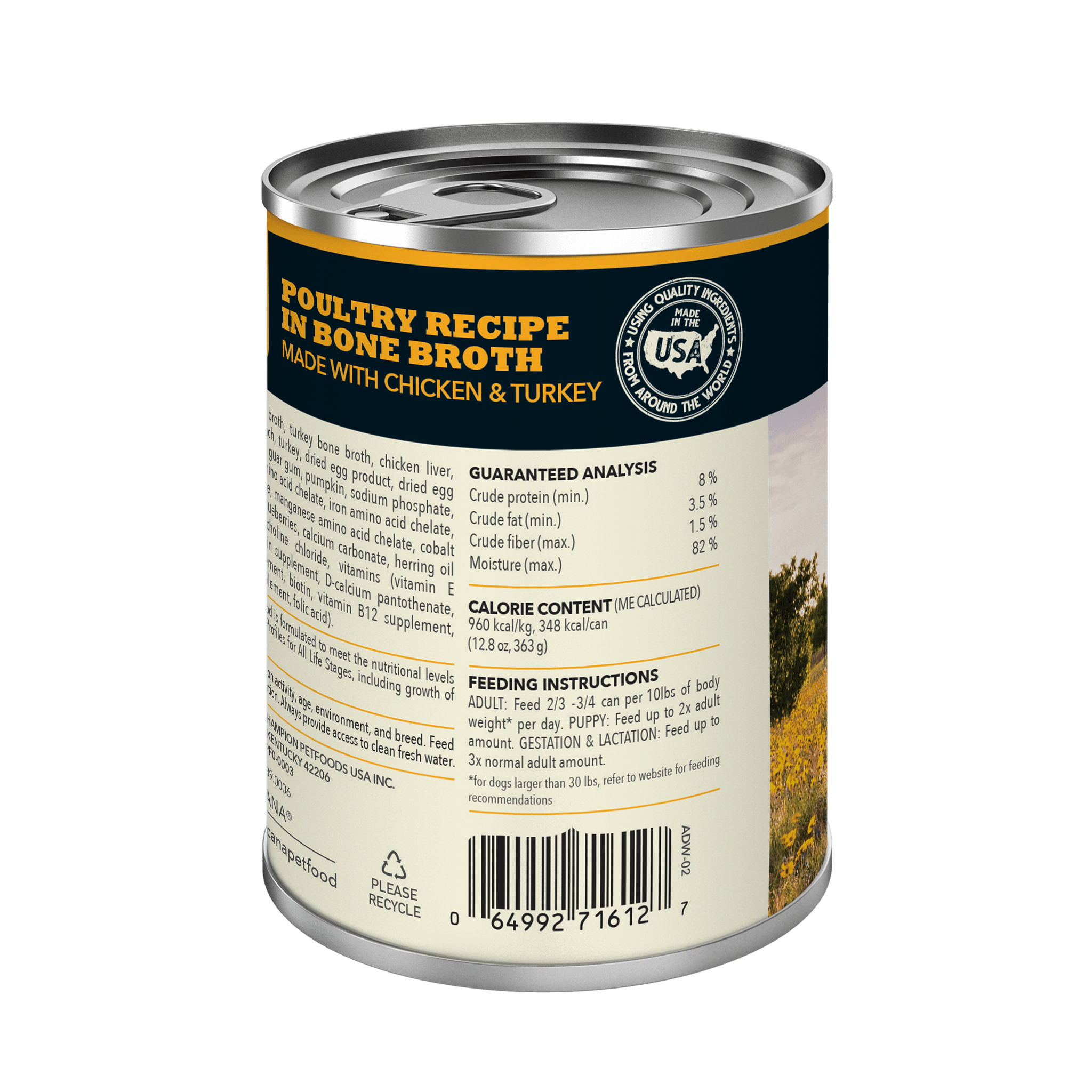 Acana Wet Dog Food Poultry Recipe In Bone Broth - 363g - Canned Dog Food - Acana - PetMax Canada