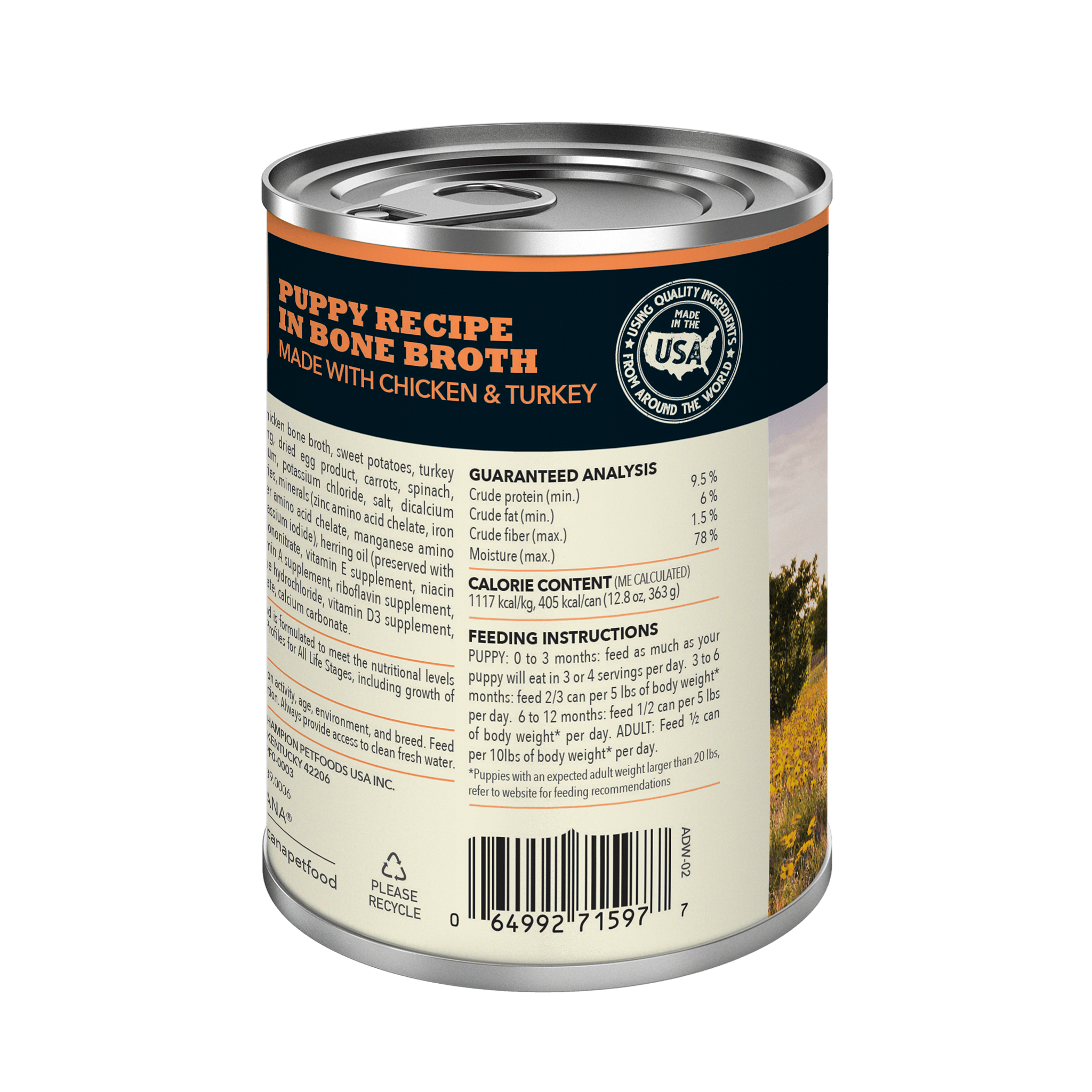 Acana Wet Dog Food Puppy Recipe In Bone Broth - 363g - Canned Dog Food - Acana - PetMax Canada