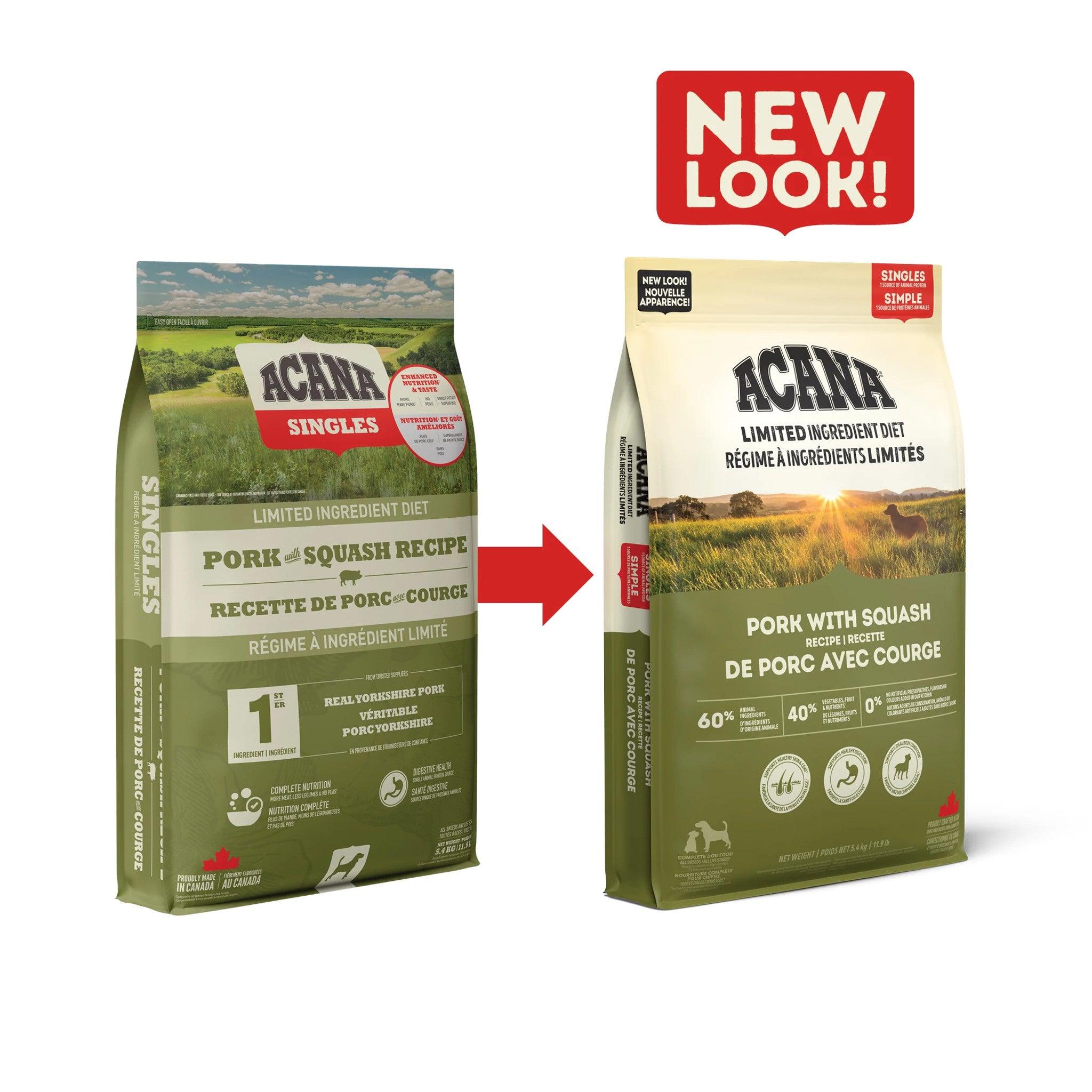 Acana Singles Limited Ingredient Diet Pork & Squash Dog Food Recipe - 1.8 Kg - Dog Food - Acana - PetMax Canada