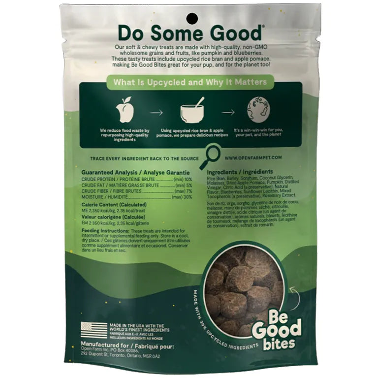 Open Farm Be Good Bites Plant Based Recipe With Pumpkin Dog Treats Dog Treats | PetMax Canada