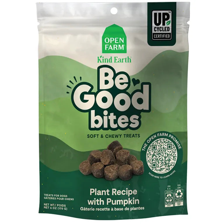 Open Farm Be Good Bites Plant Based Recipe With Pumpkin Dog Treats Dog Treats | PetMax Canada