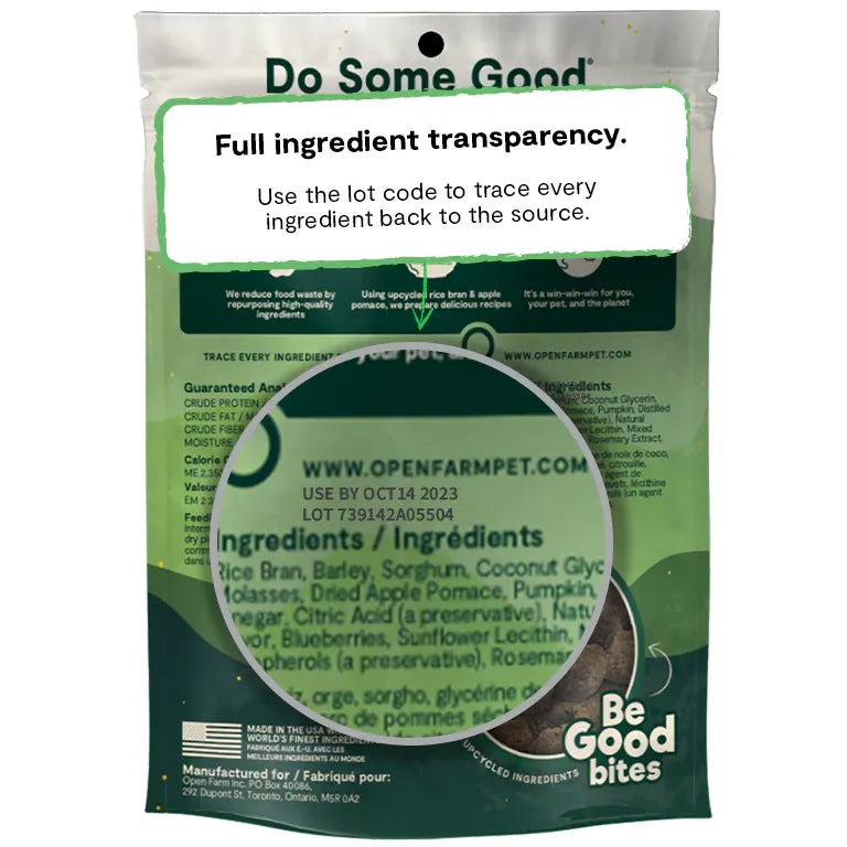 Open Farm Be Good Bites Plant Based Recipe With Pumpkin Dog Treats Dog Treats | PetMax Canada