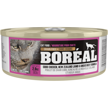 C0231 Boréal Cobb Chicken,New Zealand Lamb, Angus Beef Cat 80g