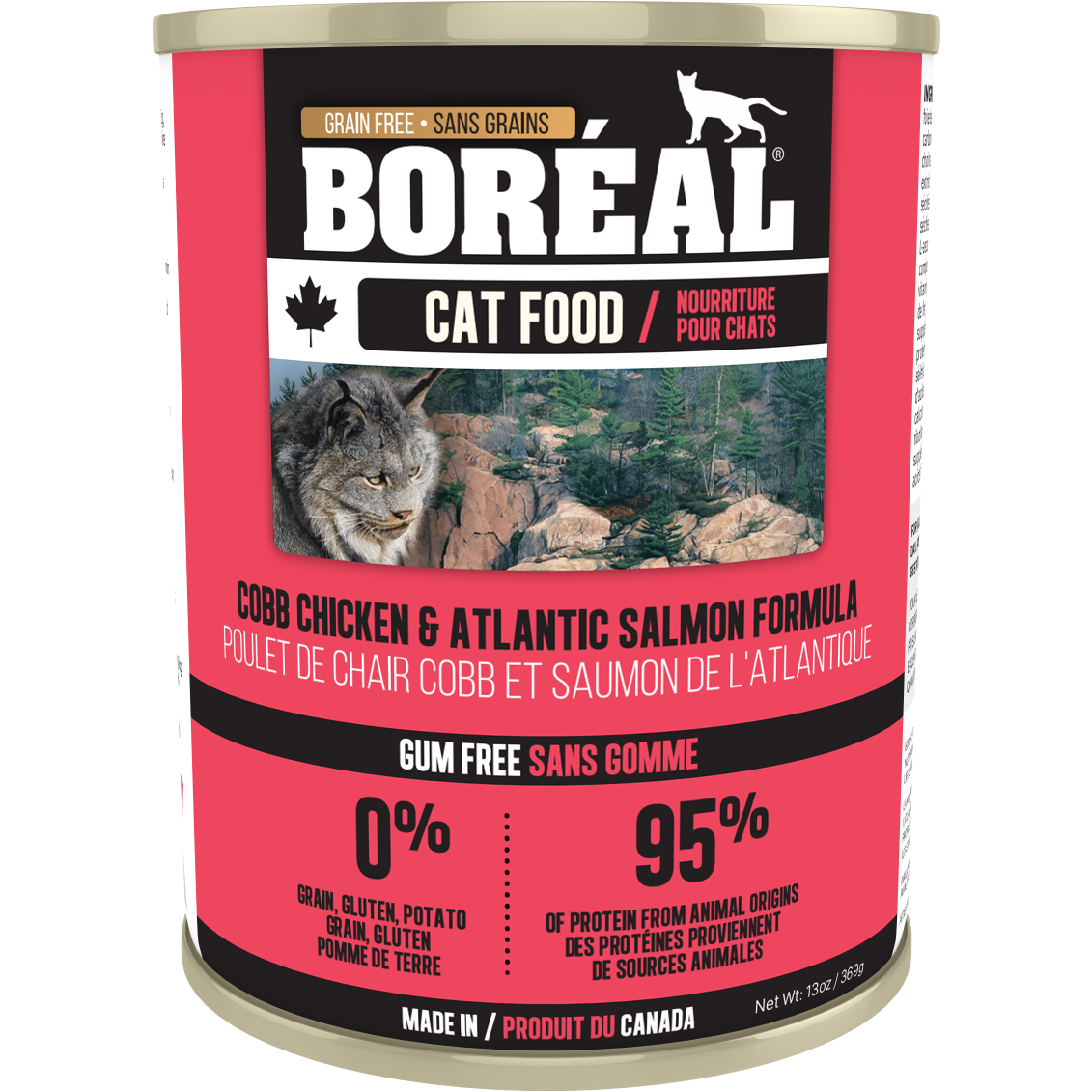 C0354 Boréal Cobb Chicken, Atlantic Salmon Cat 369g