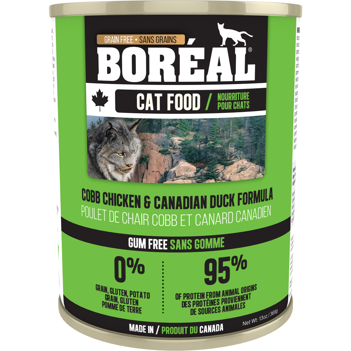 C0356 Boréal Cobb Chicken,Canadian Duck Cat 369g