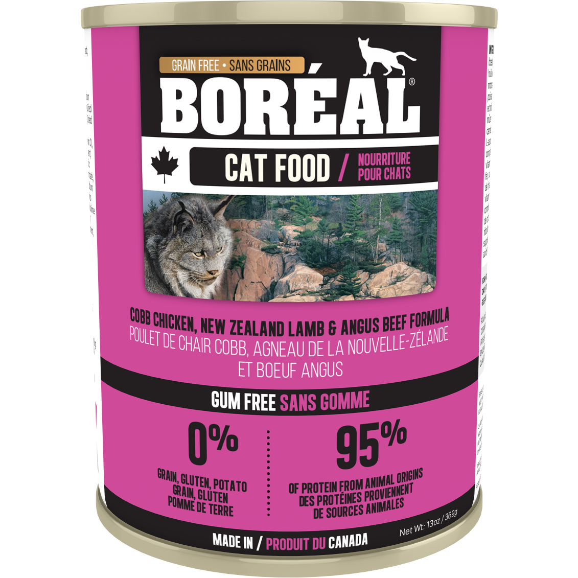 C0357 Boréal Cobb Chicken, New Zealand Lamb, Angus Beef Cat 369g
