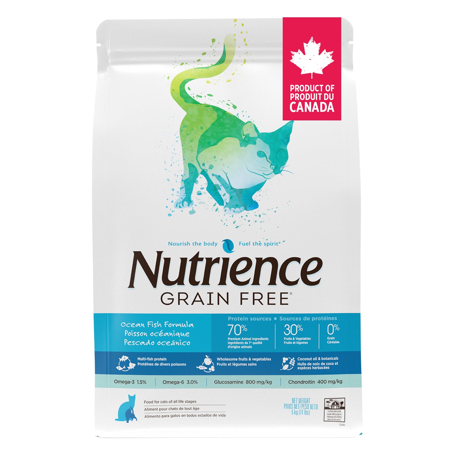 Nutrience Nourriture pour chats sans grains Adult Oceanfish