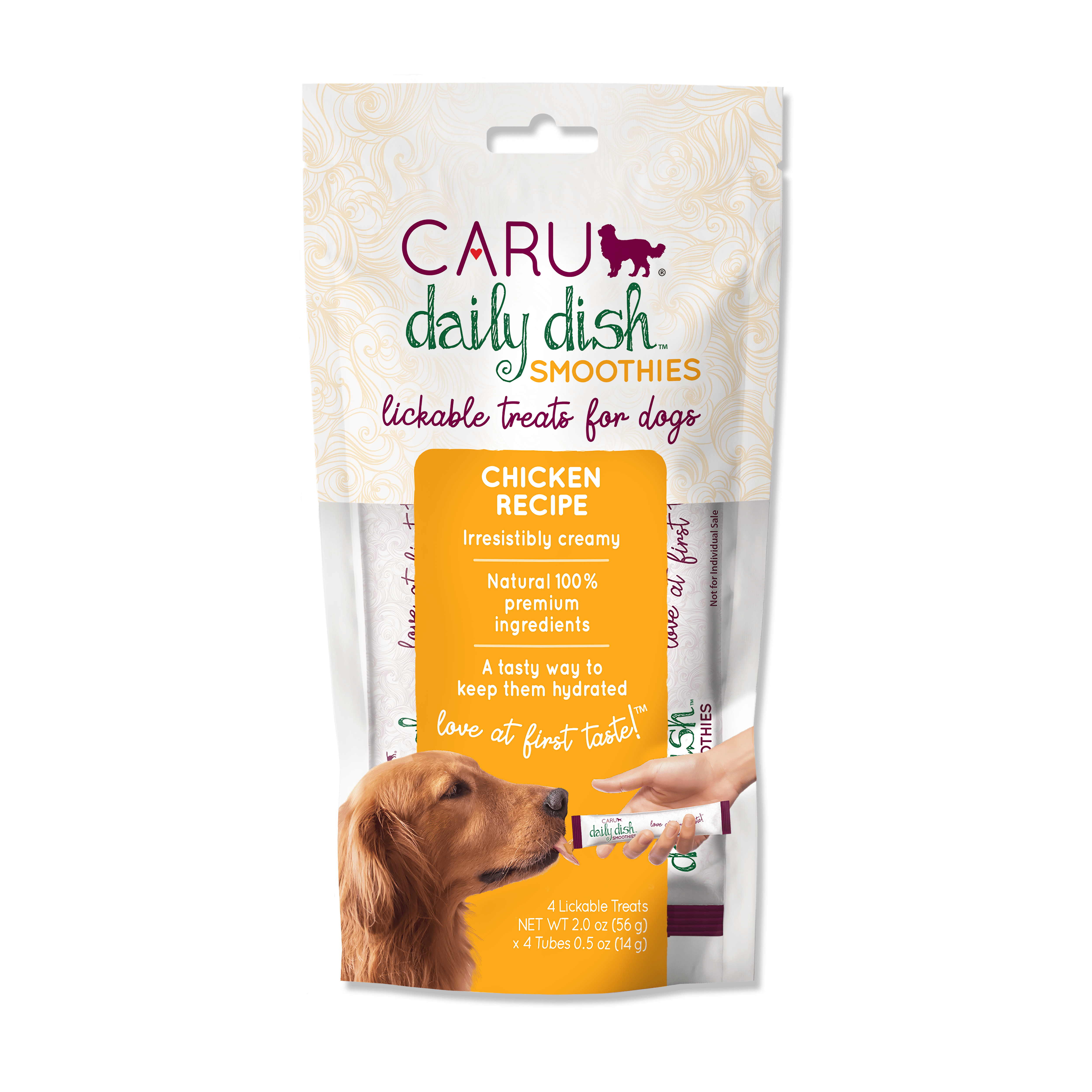 Caru Daily Dish Chicken Smoothie Lickable Dog Treats - Dog Treats - Caru - PetMax Canada