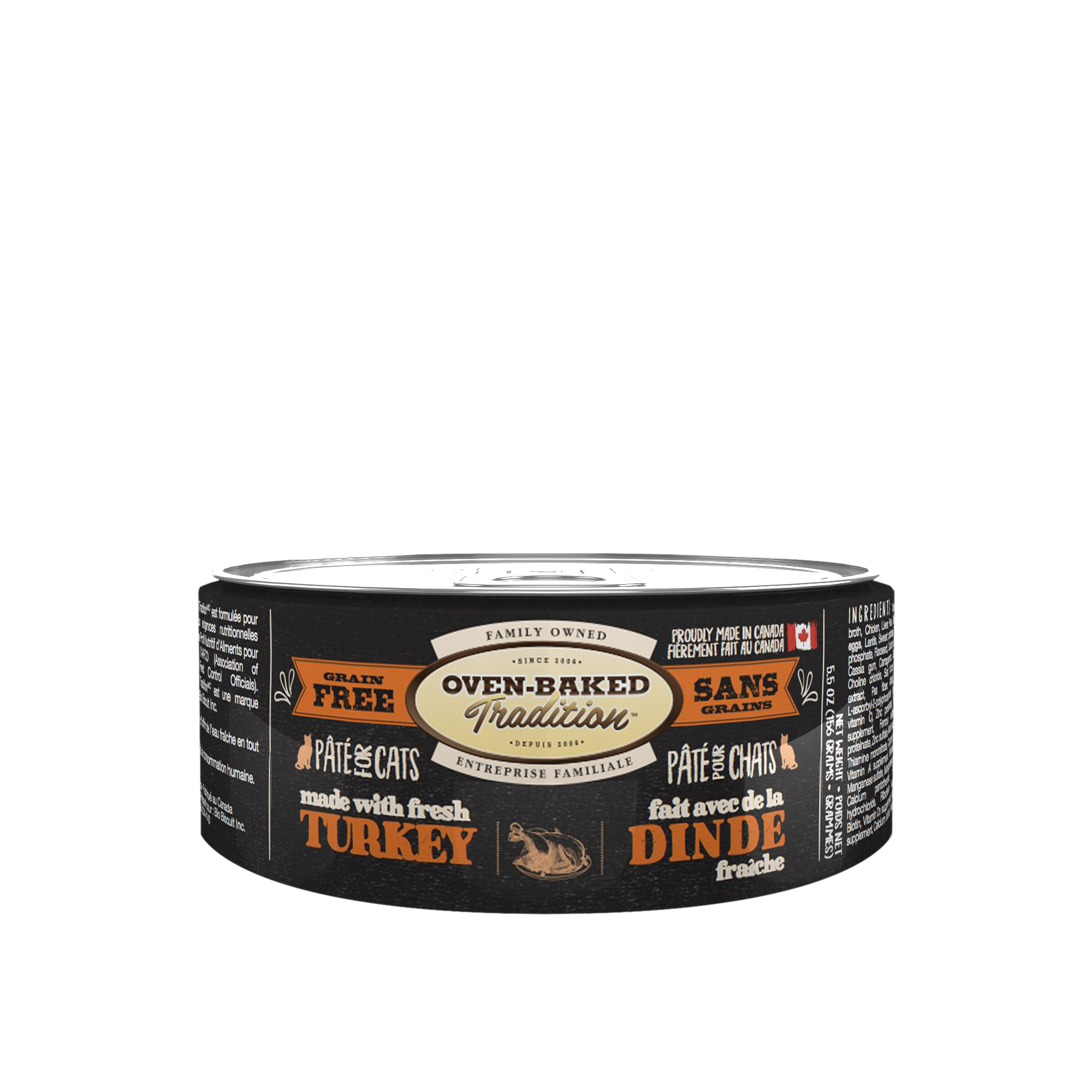 Oven Baked Cat Can Grain Free Turkey Pate