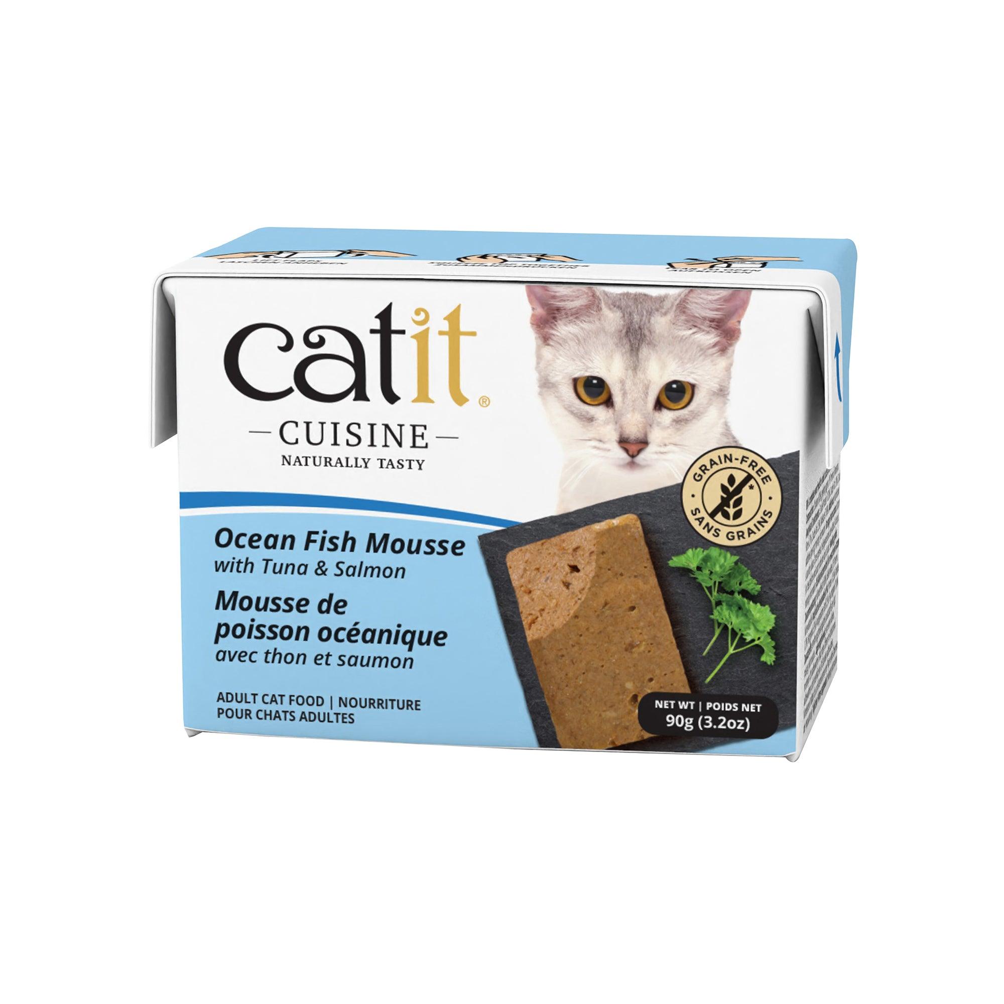 Catit Cuisine Ocean Fish Mousse with Tuna & Salmon Wet Cat Food - 90g - Canned Cat Food - Catit - PetMax Canada