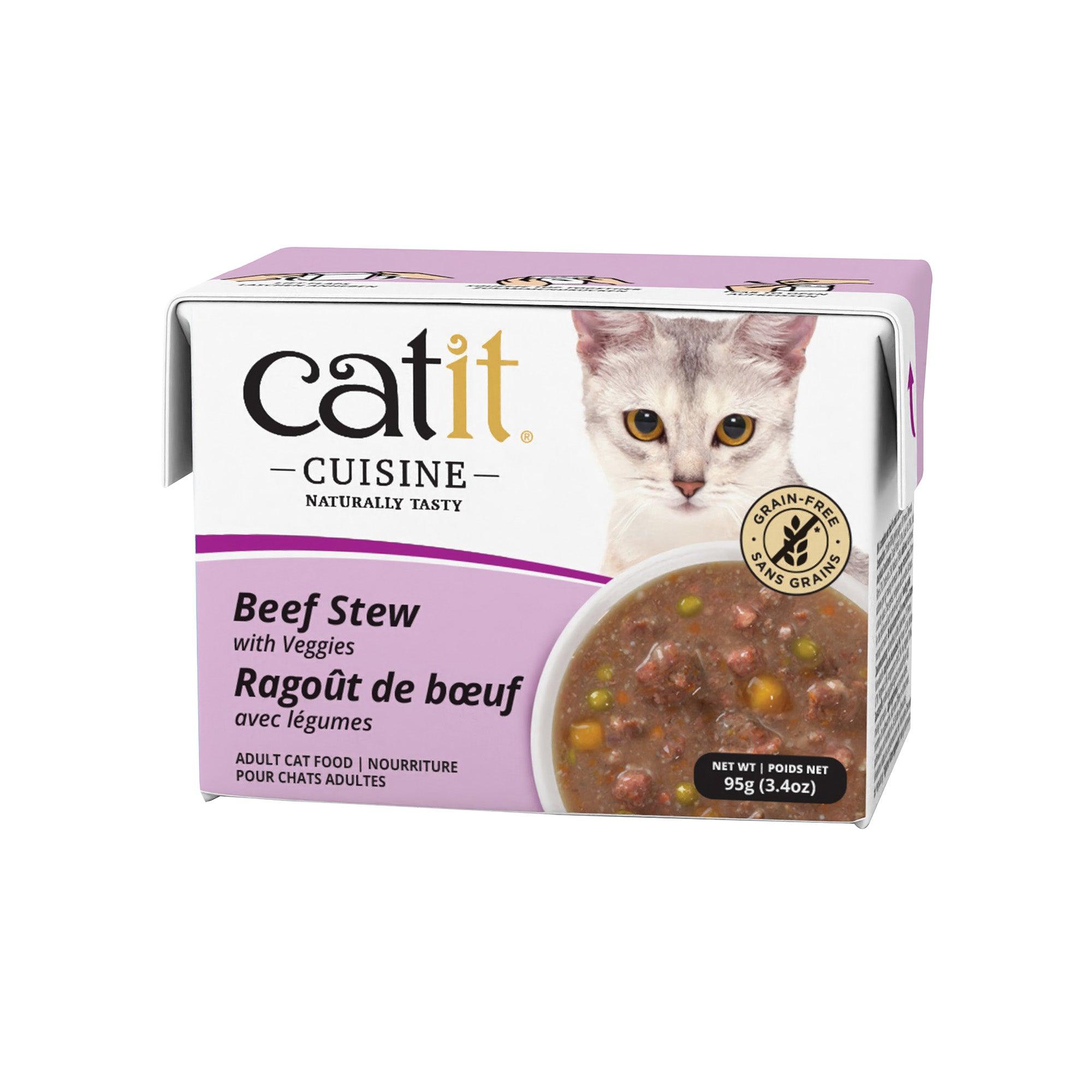 Catit Cuisine Beef Stew with Veggies Wet Cat Food - 95g - Canned Cat Food - Catit - PetMax Canada