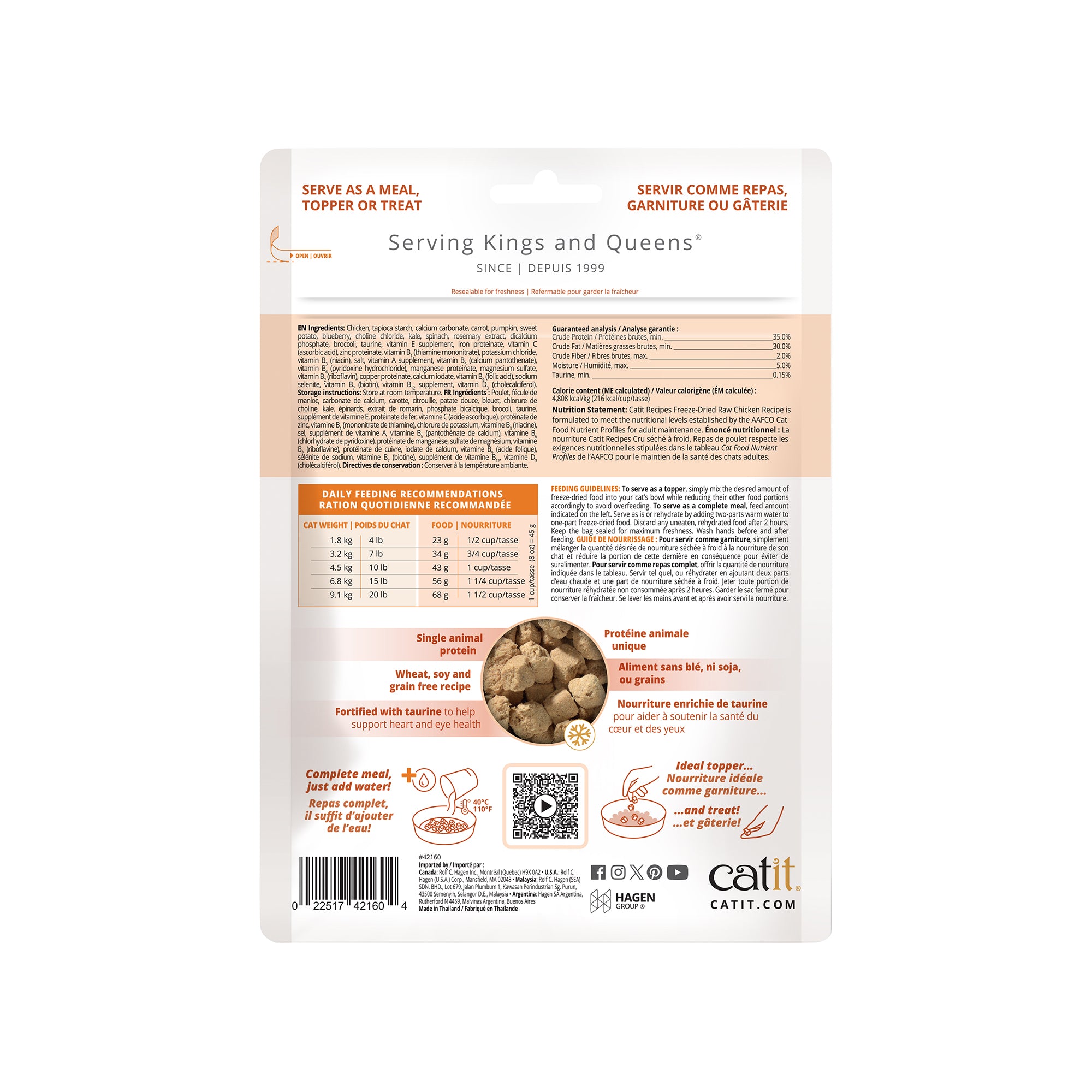 Catit Recipes Freeze-Dried Raw - Chicken Recipe