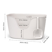 Catit Loo Litter Box in White with Scoop