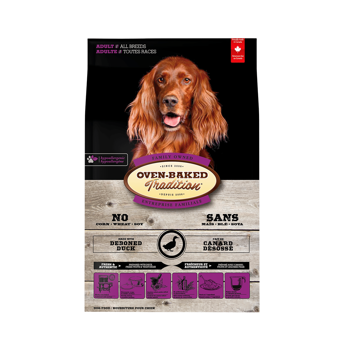 Oven-Baked Tradition Hypoallergenic Duck Dry Food For All Breed Adult Dogs - Dry Dog Food - Oven-Baked Tradition - PetMax Canada