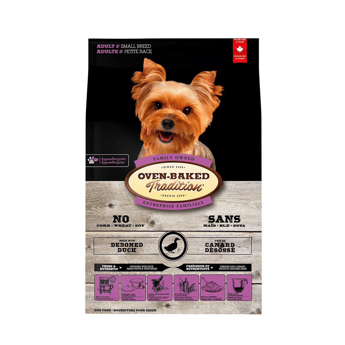 Oven-Baked Tradition Hypoallergenic Duck Dry Food For Small Breed Adult Dogs - Dry Dog Food - Oven-Baked Tradition - PetMax Canada