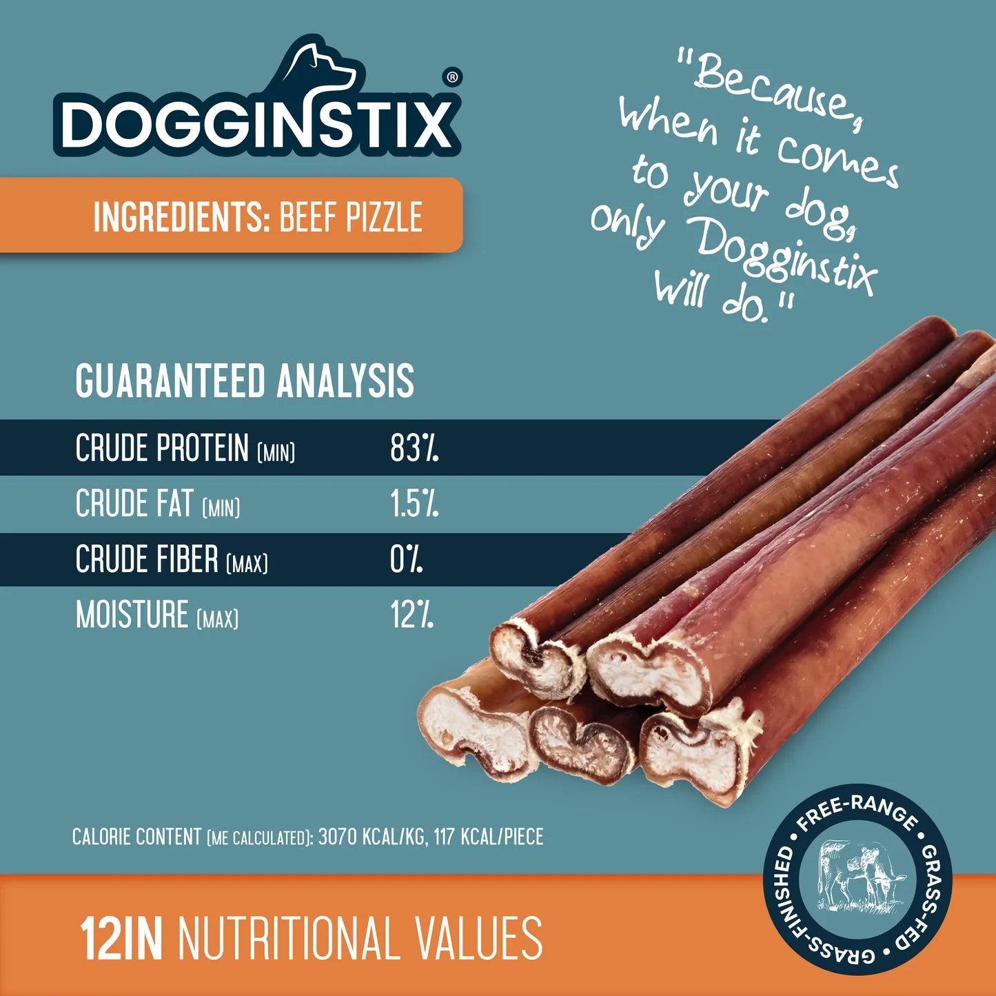 Dogginstix Bully Stick 12"