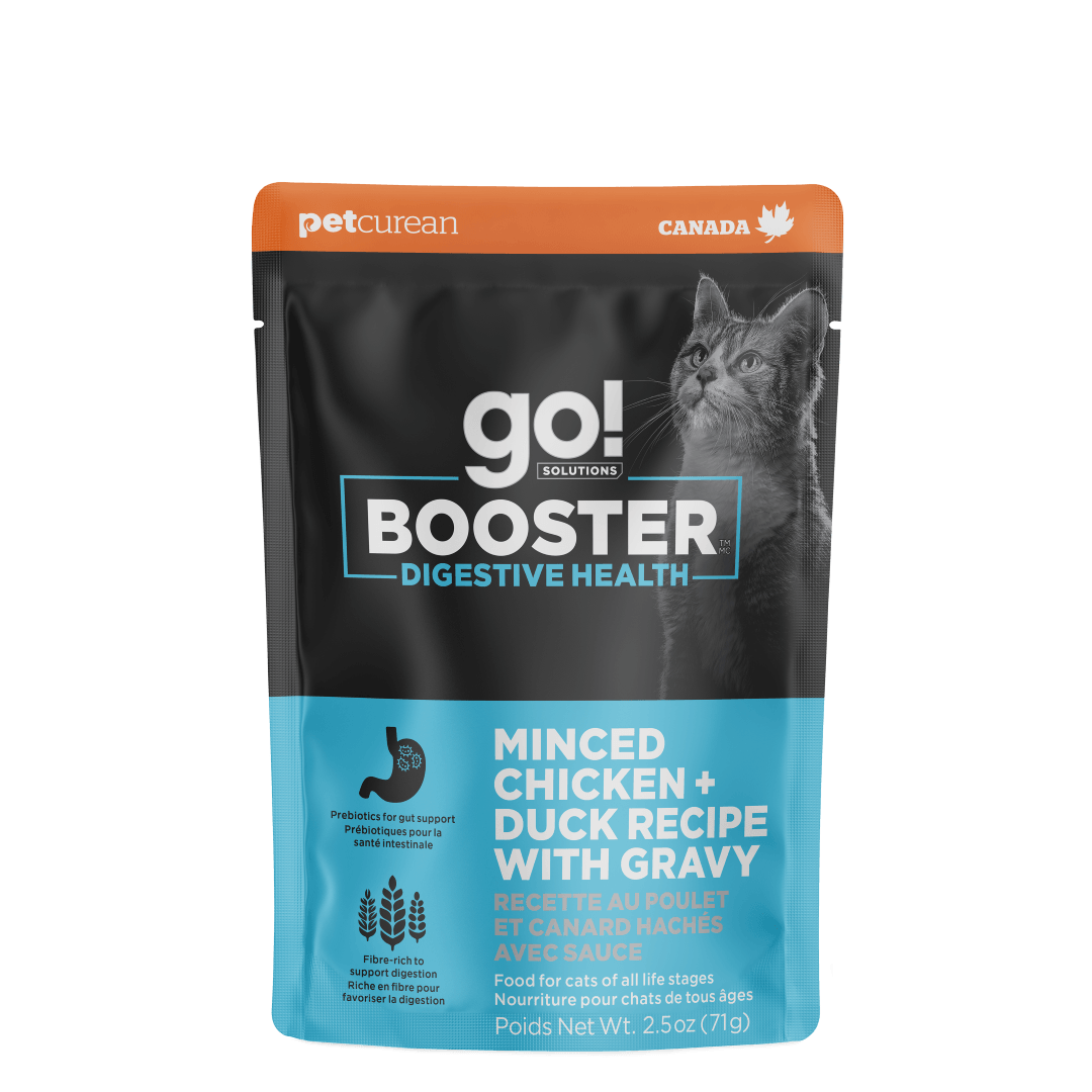 Go! Booster Digestive Health Minced Chicken And Duck With Gravy For Cats - 71g - Canned Cat Food - Go! - PetMax Canada