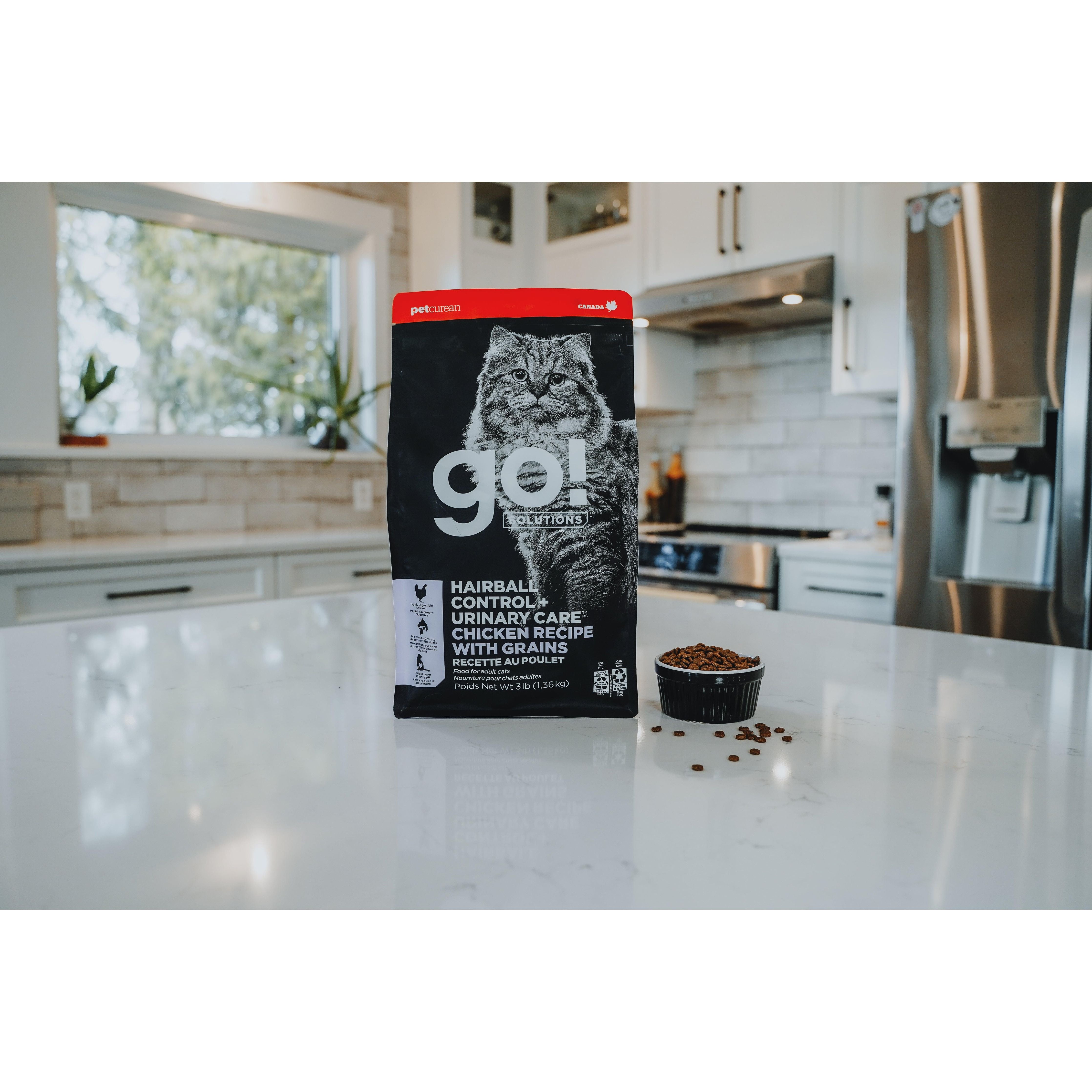 Go! Solutions Hairball & Urinary Care Chicken Recipe With Grains For Cats - 1.36 Kg - Cat Food - Go! - PetMax Canada