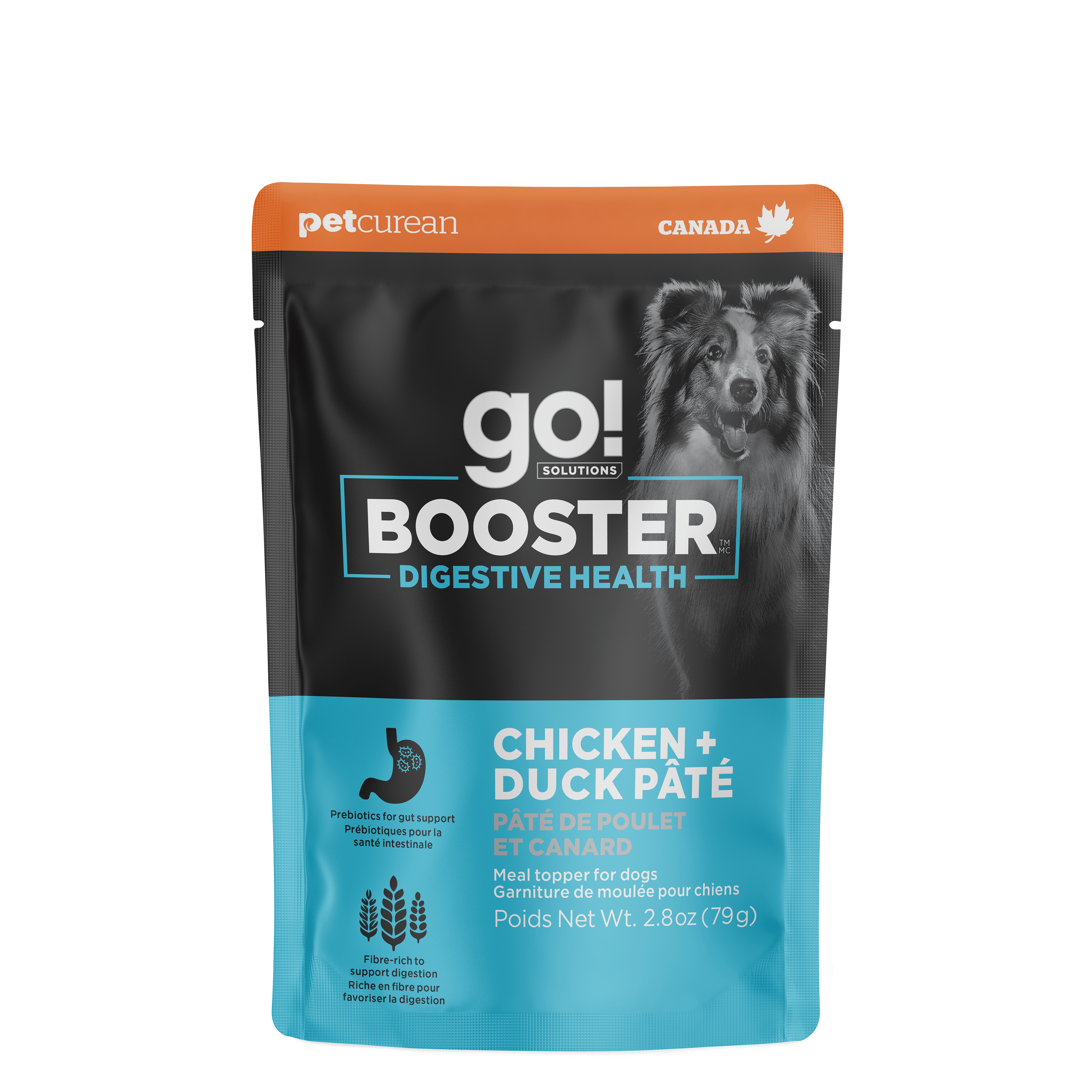 Go! Booster Digestive Health Chicken And Duck Pate Meal Topper For Dogs - 79g - Canned Dog Food - Go! - PetMax Canada