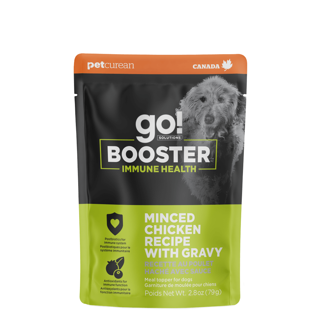 Go! Booster Immune Health Minced Chicken With Gravy Meal Topper For Dogs - 79g - Canned Dog Food - Go! - PetMax Canada