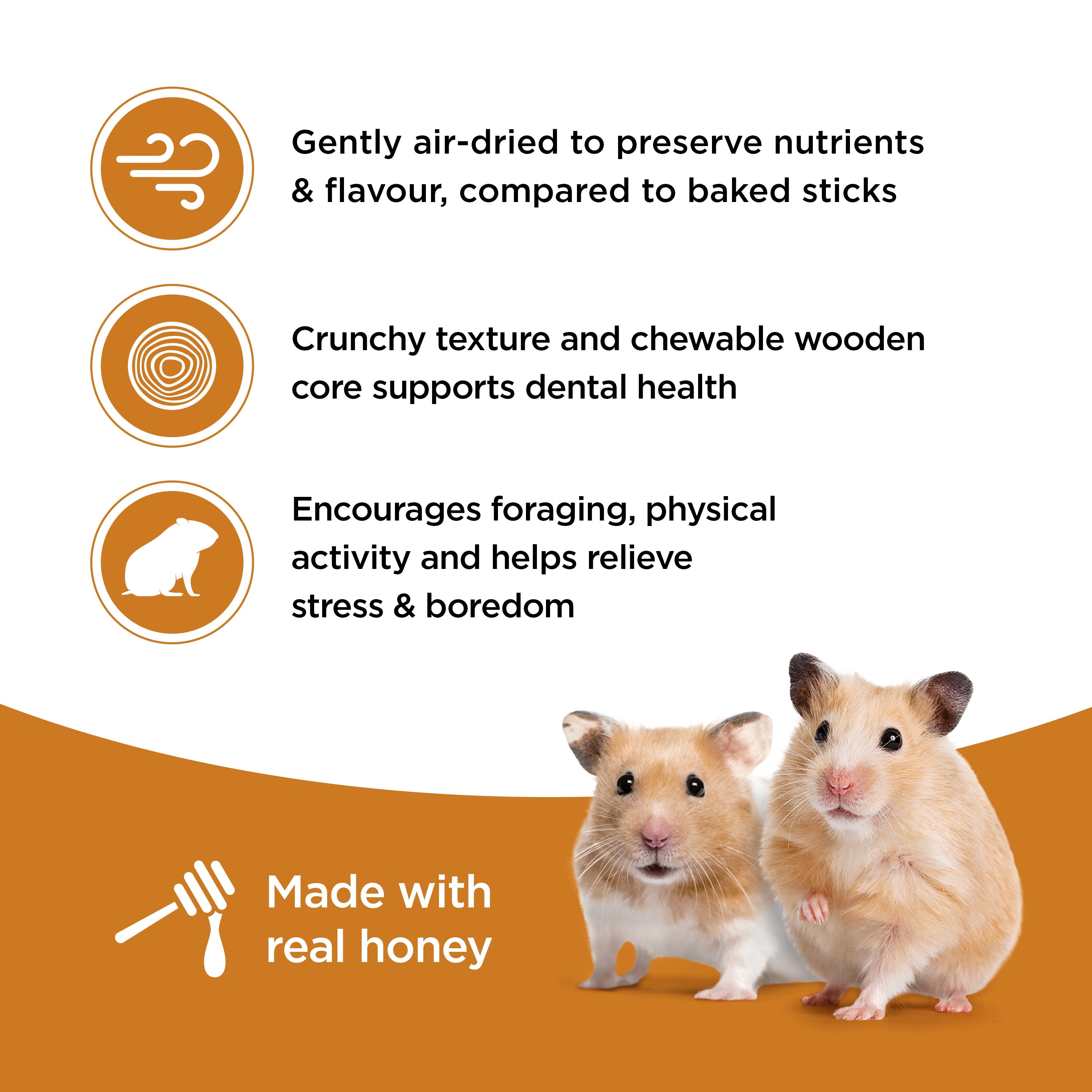 Living World Hamster Honey Drizzle Treat Sticks