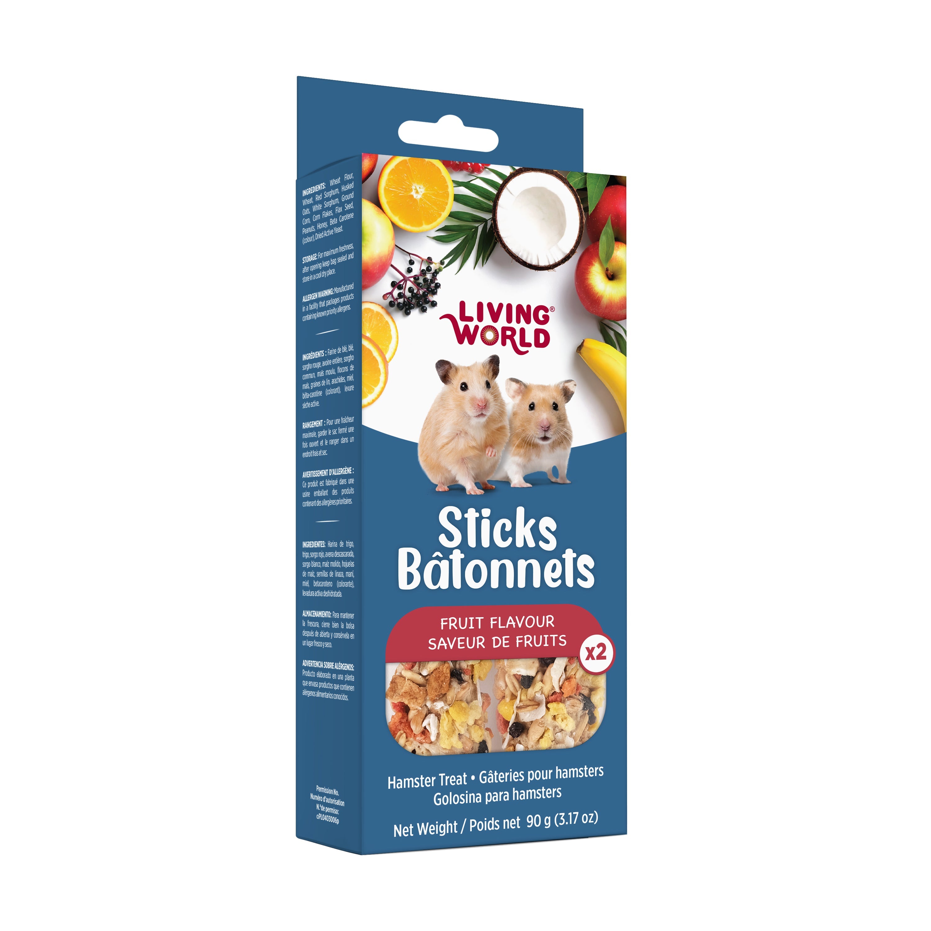 Living World Hamster Fruit Medley Treat Sticks