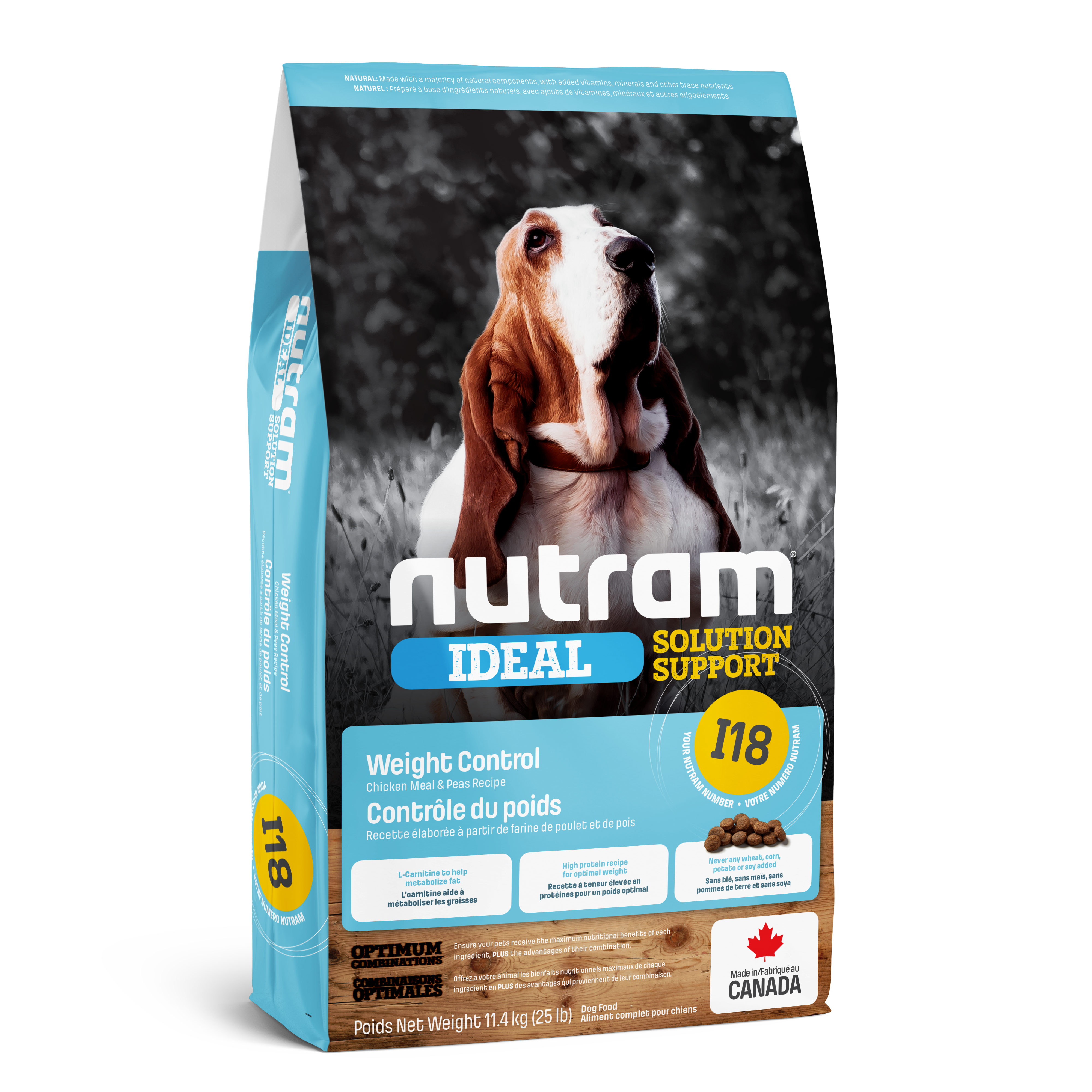 Nutram Ideal Solution Support Weight Control I18 Chicken Meal & Peas