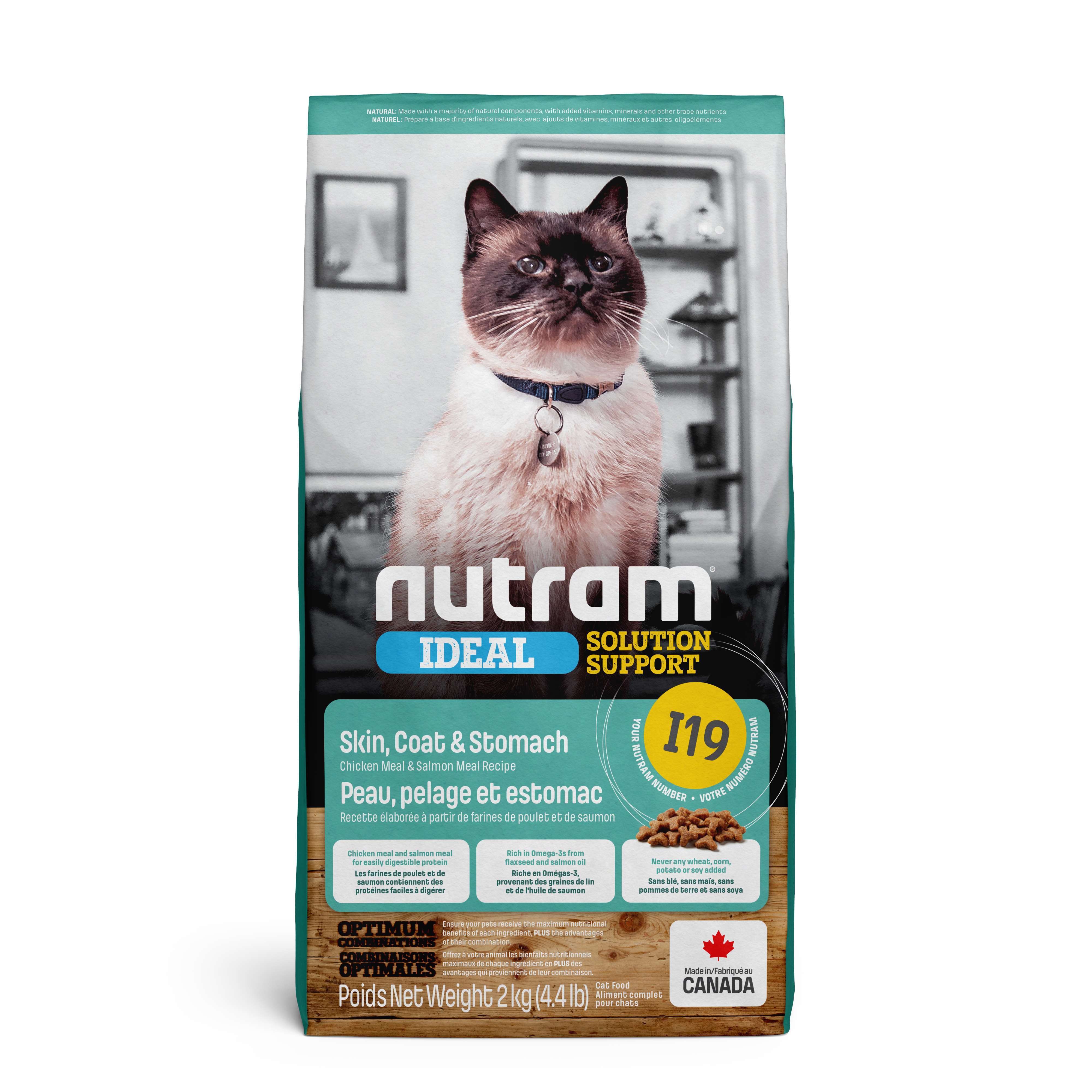 Nutram Cat Ideal Solution I19 Sensitive Skin & Stomach