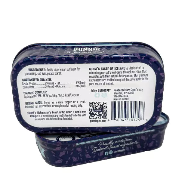 Gunni's Pet Arctic Char & Cod Liver Recipe Food Topper For Cats