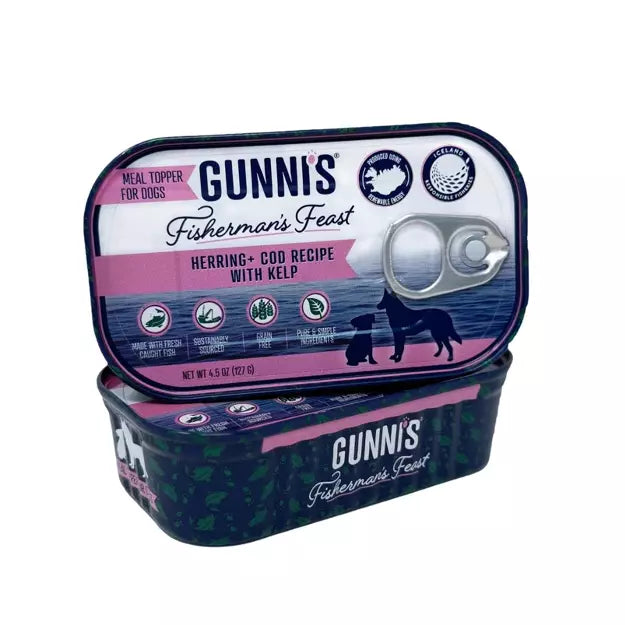 Gunni's Pet Herring & Cod Recipe With Kelp Food Topper For Dogs