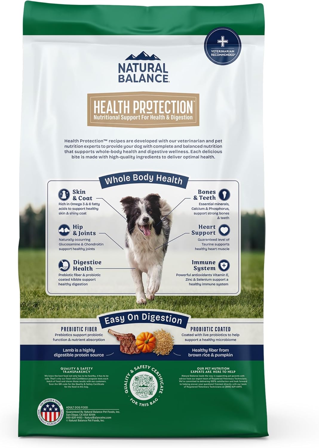 Natural Balance Health Protection Adult Lamb, Brown Rice & Pumpkin Dog Dry Food