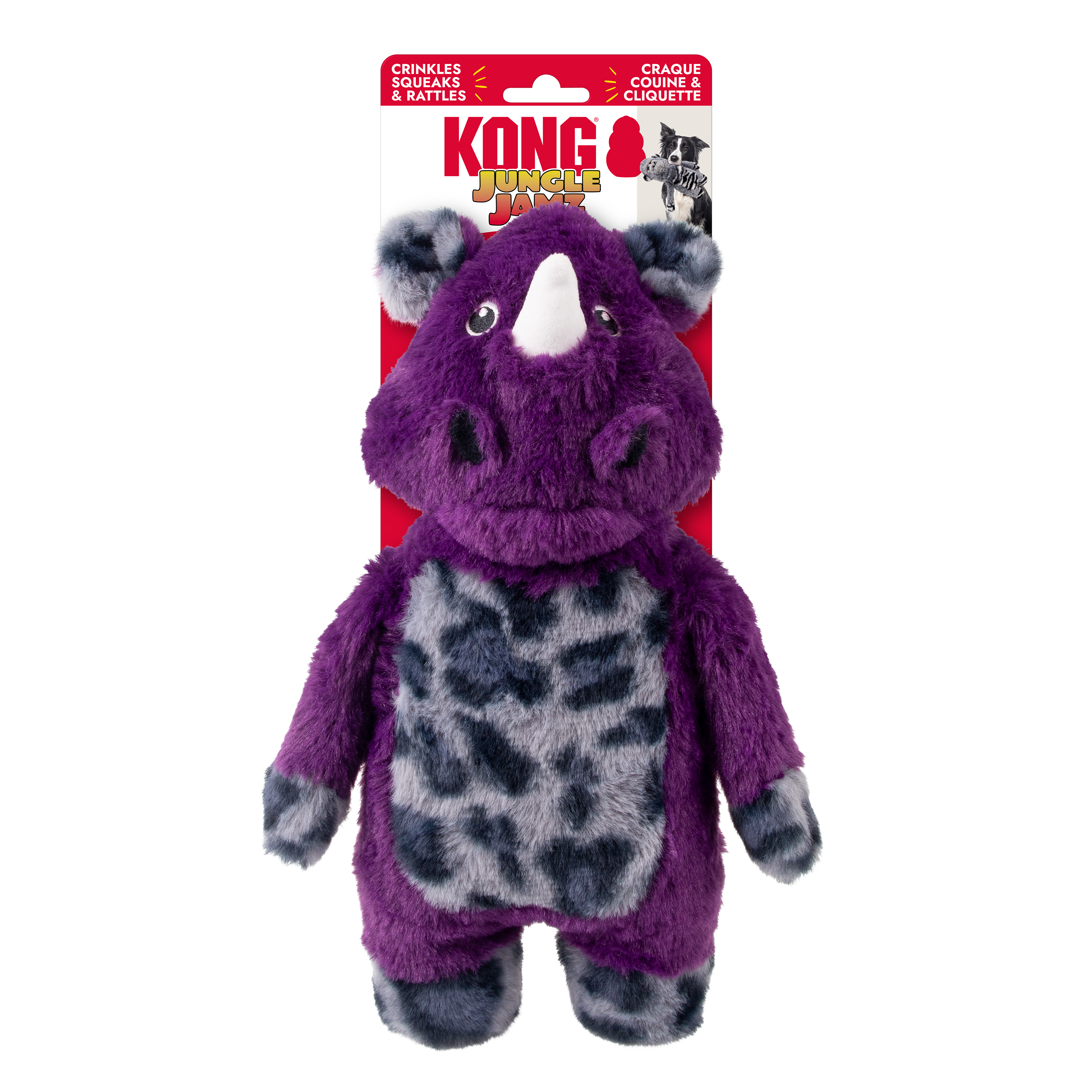 Kong Jungle Jamz Rhino Dog Toy