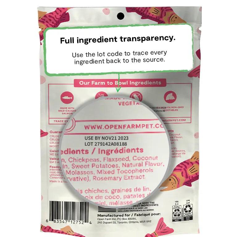 Open Farm Grain-Free Wild-Caught Salmon Jerky Strips Dog Treats - 159g - Dog Treats - Open Farm - PetMax Canada