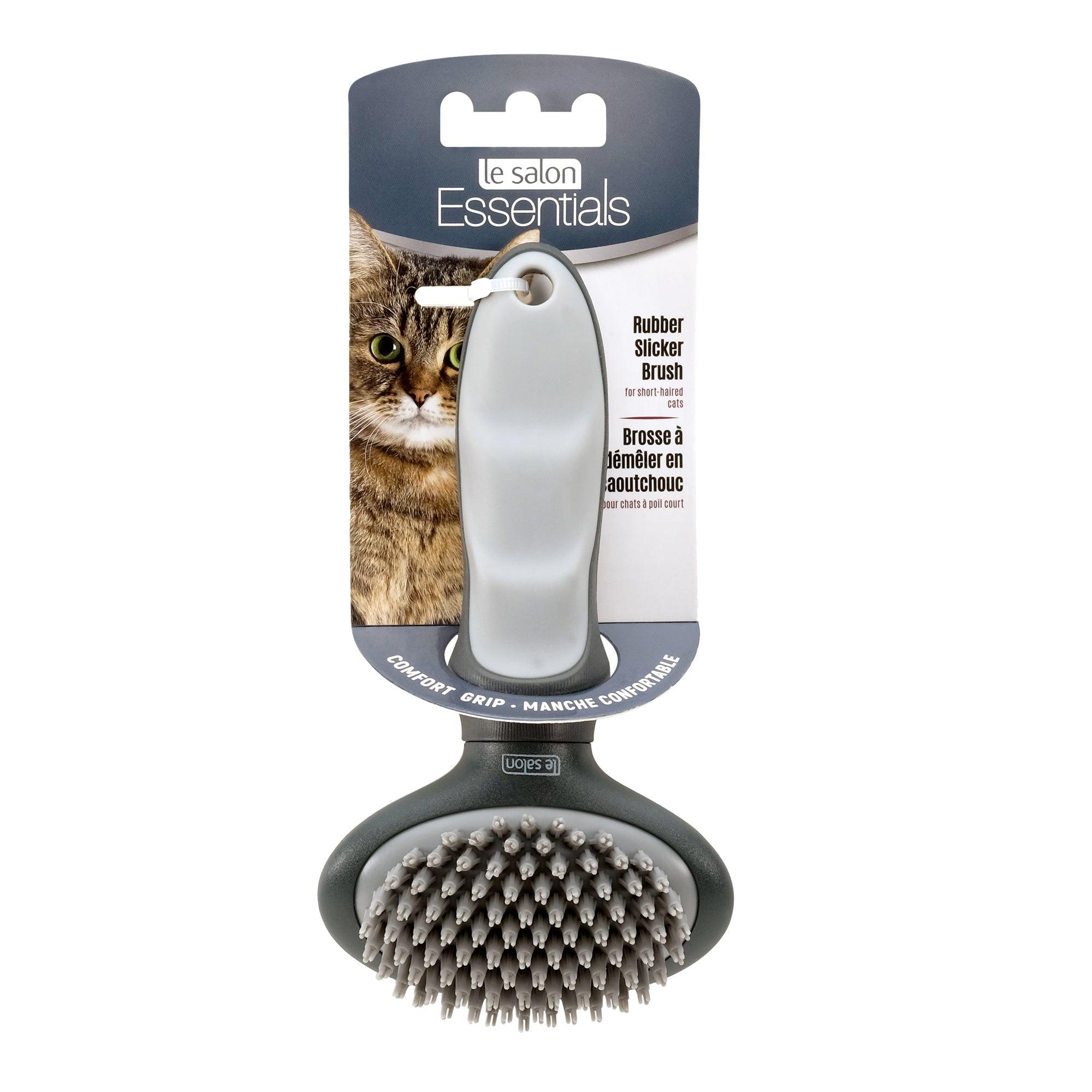 Le Salon Essentials Cat Rubber Slicker Brush - Default Title - Cat Grooming - Le Salon - PetMax Canada