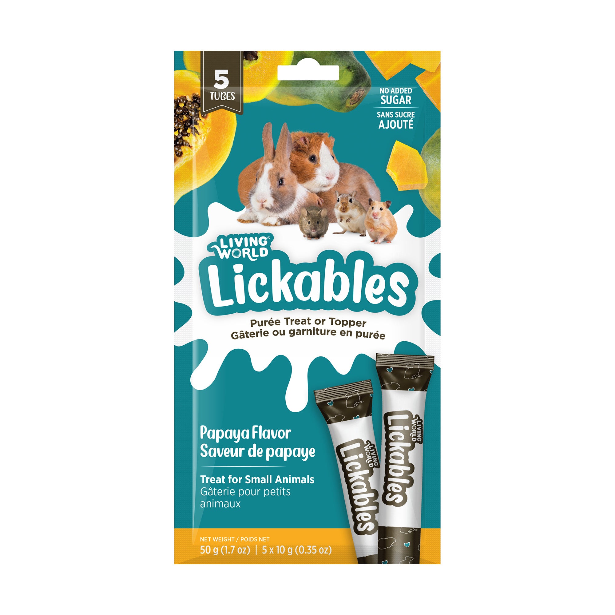 Living World Lickables Small Animal Treat Papaya Flavour