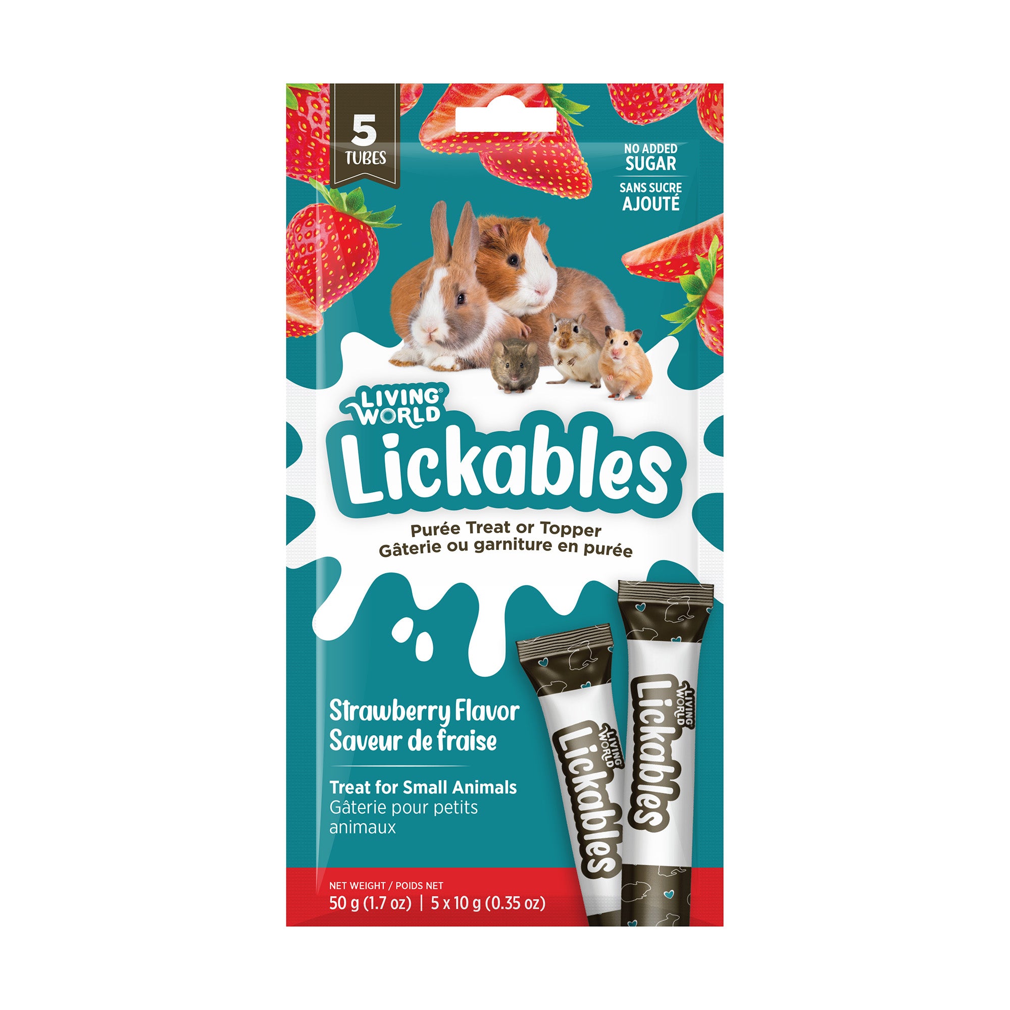 Living World Lickables Small Animal Treat Stawberry Flavour