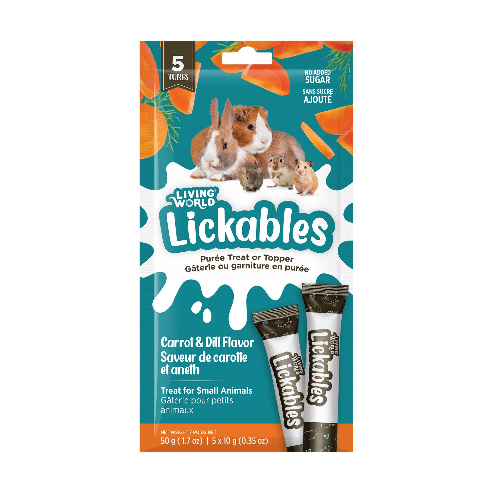 Living World Lickables Small Animal Treat Carrot & Dill Flavour