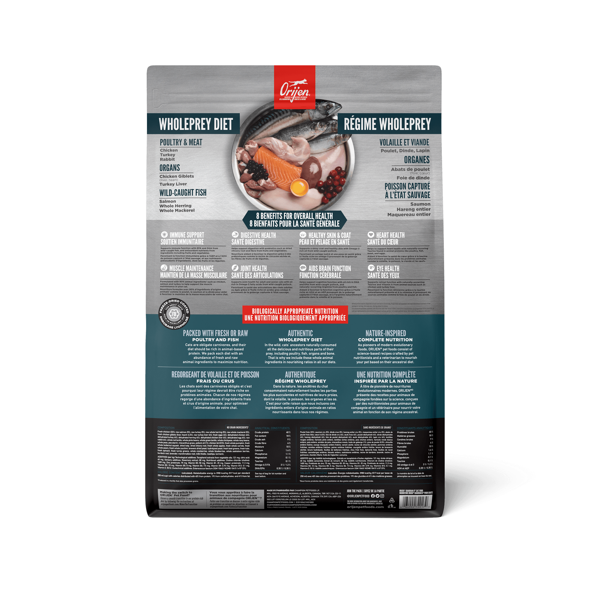 Orijen Guardian 8 Dry Cat Food Recipe - 1.8 Kg - Cat Food - Orijen - PetMax Canada