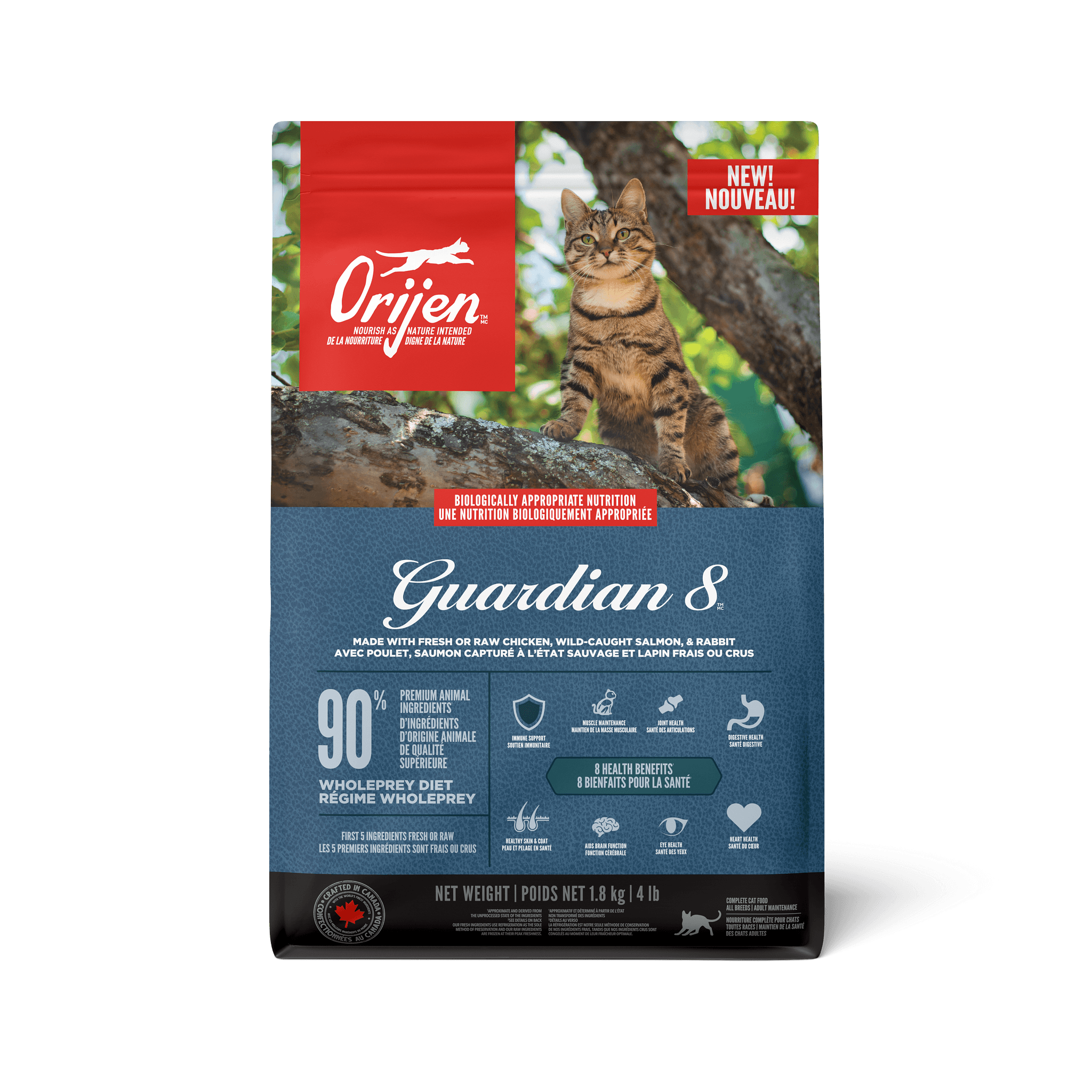 Orijen Guardian 8 Dry Cat Food Recipe - 1.8 Kg - Cat Food - Orijen - PetMax Canada