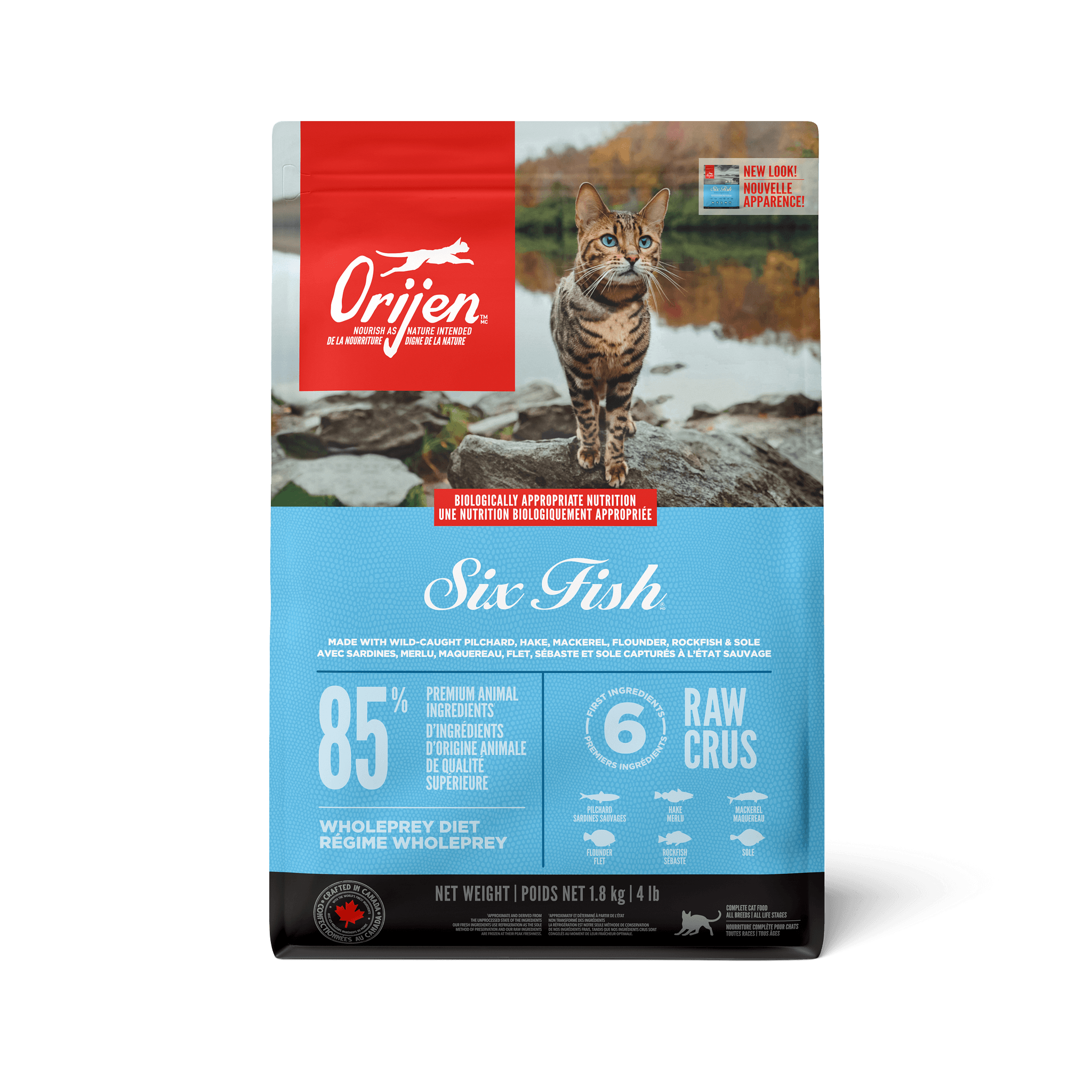Orijen Six Fish Dry Cat Food Recipe - 1.8 Kg - Cat Food - Orijen - PetMax Canada