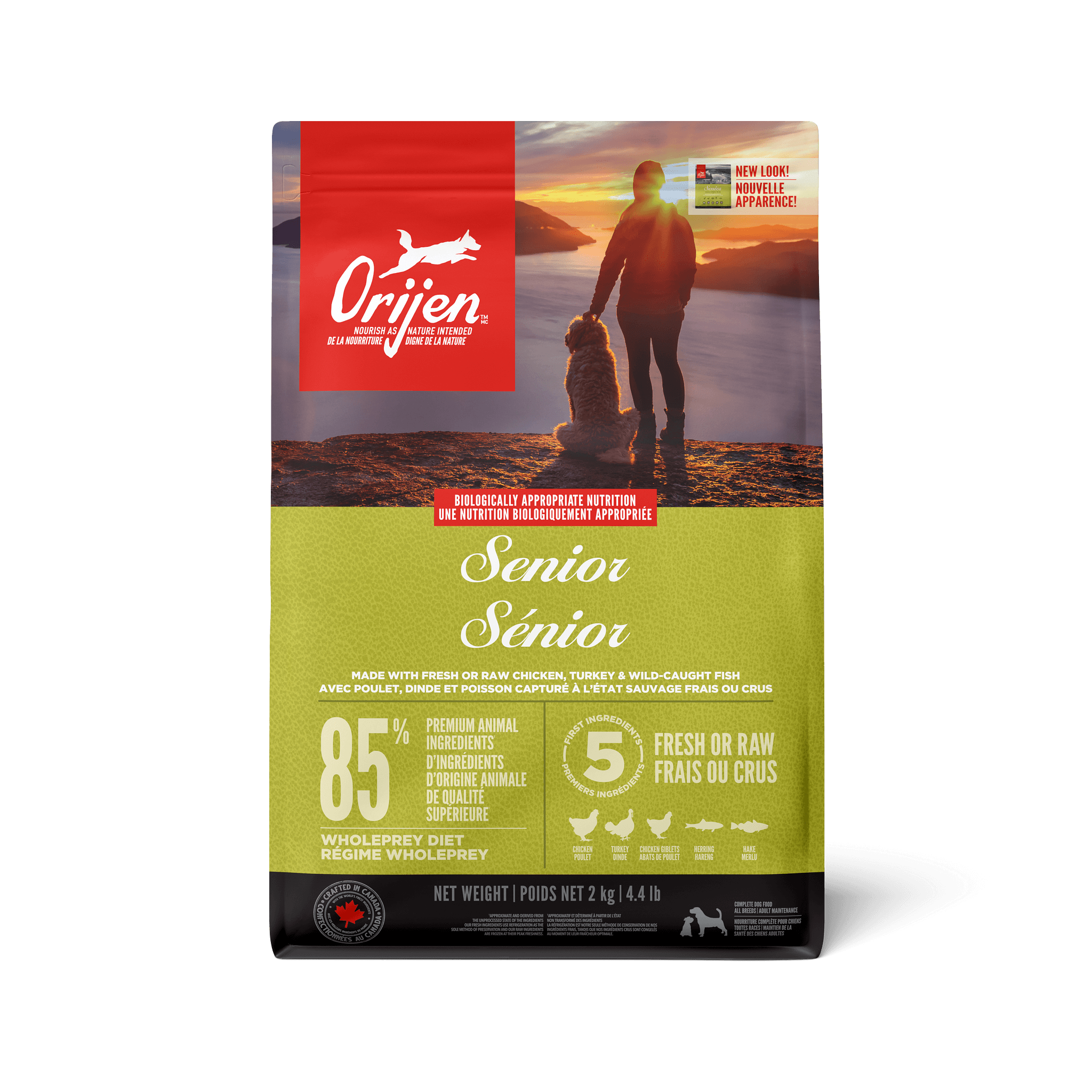 Orijen Senior Dry Dog Food Recipe - 2 Kg - Dog Food - Orijen - PetMax Canada