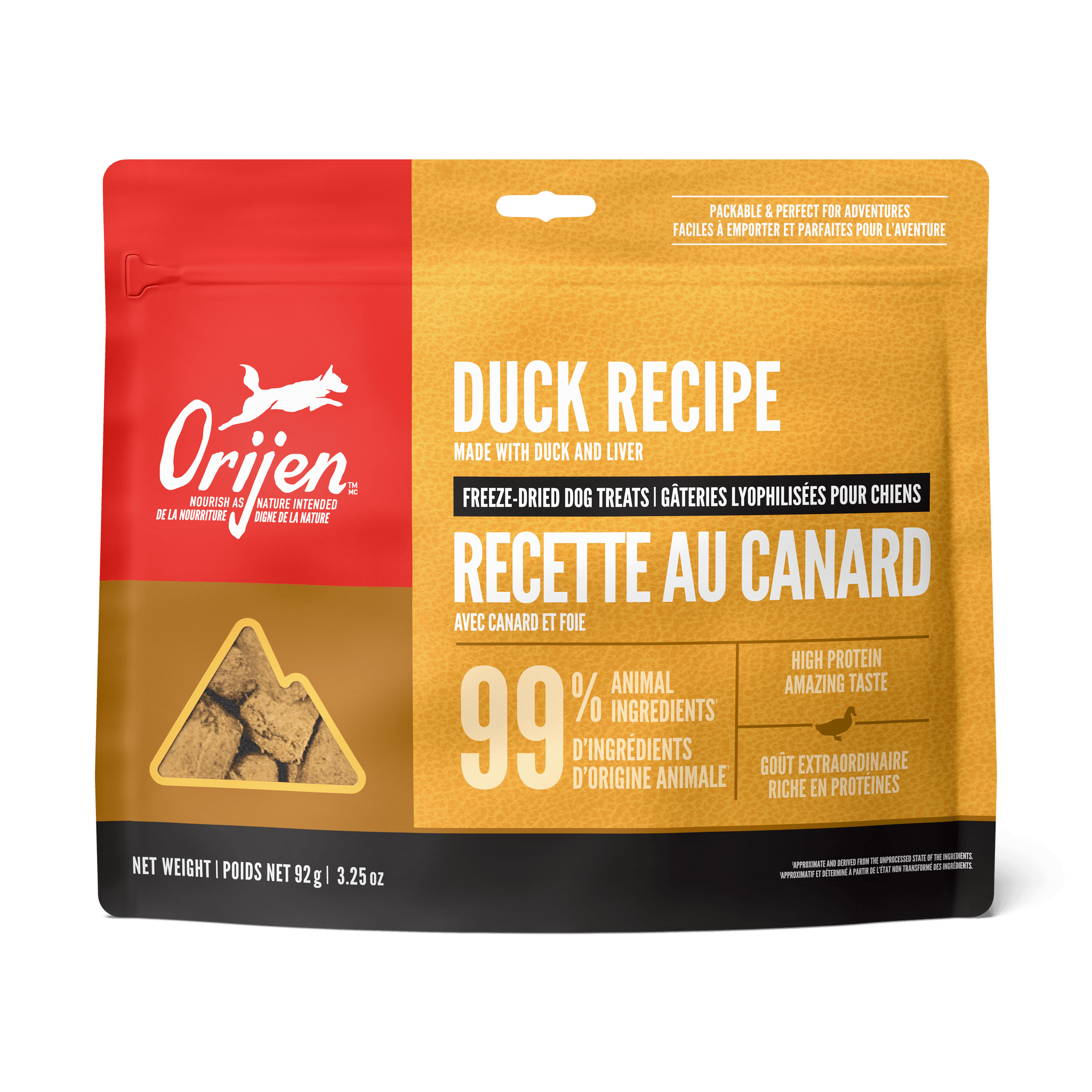 Orijen Freeze-Dried Dog Treats Free-Run Duck Formula - 92g - Dog Treats - Orijen - PetMax Canada
