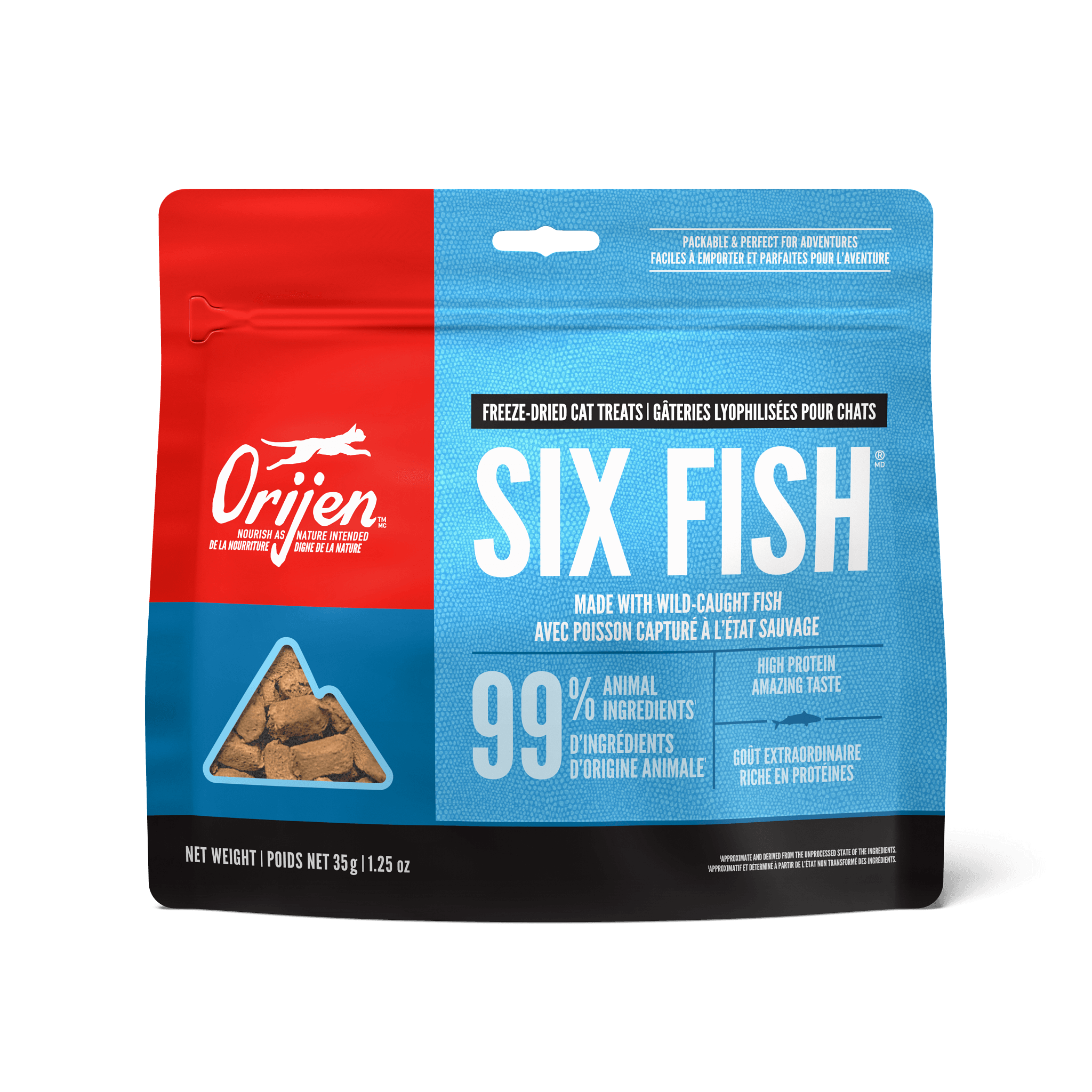 Orijen Freeze-Dried Cat Treats Six Fish - 35g - Cat Food - Orijen - PetMax Canada