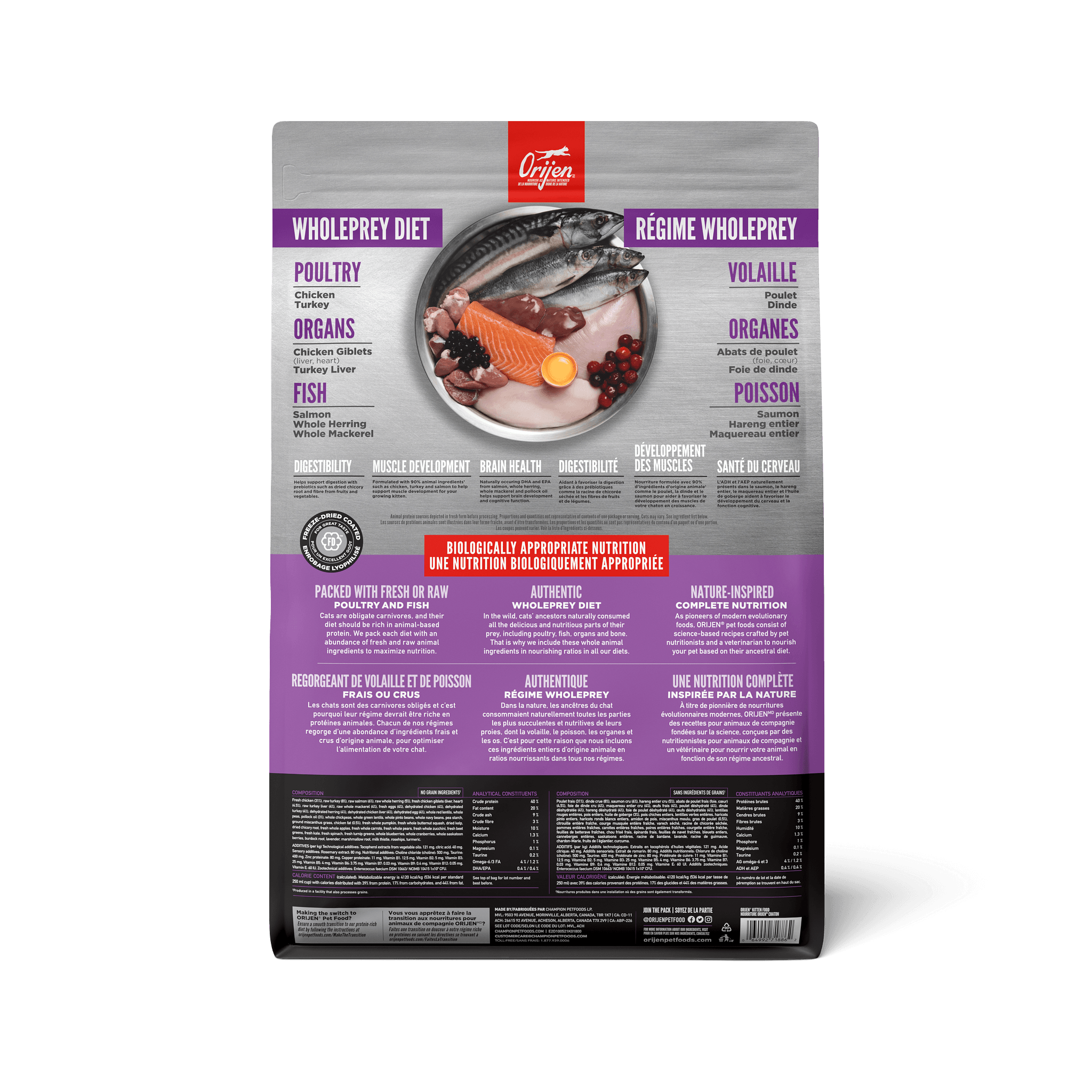 Orijen Kitten Recipe - 1.8 Kg - Cat Food - Orijen - PetMax Canada