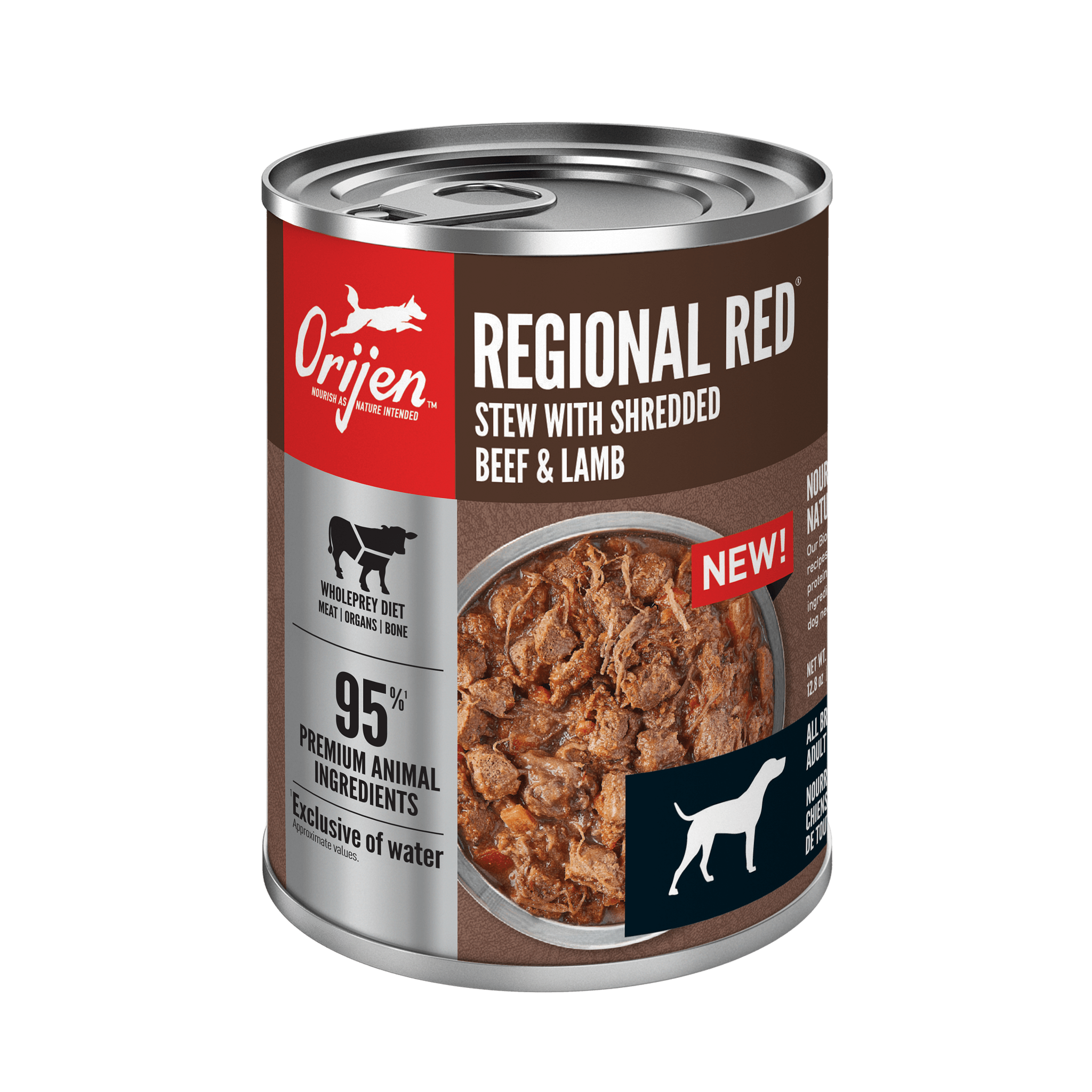 Orijen Wet Dog Regional Red Stew Recipe - 363g - Canned Dog Food - Orijen - PetMax Canada