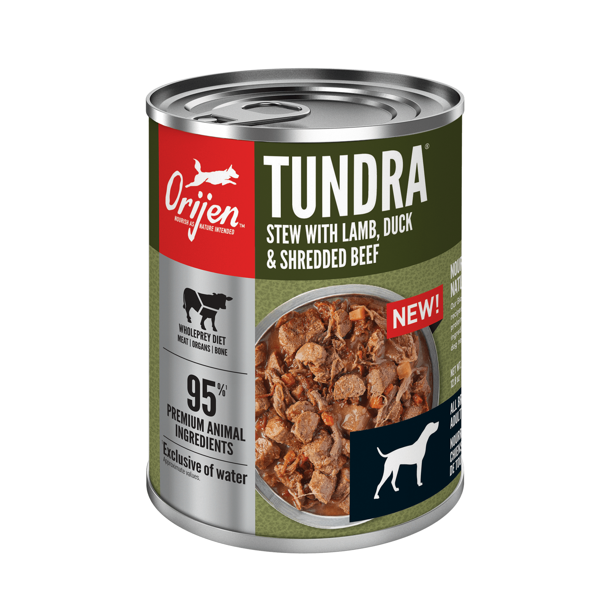 Orijen Wet Dog Tundra Stew Recipe - 363g - Canned Dog Food - Orijen - PetMax Canada