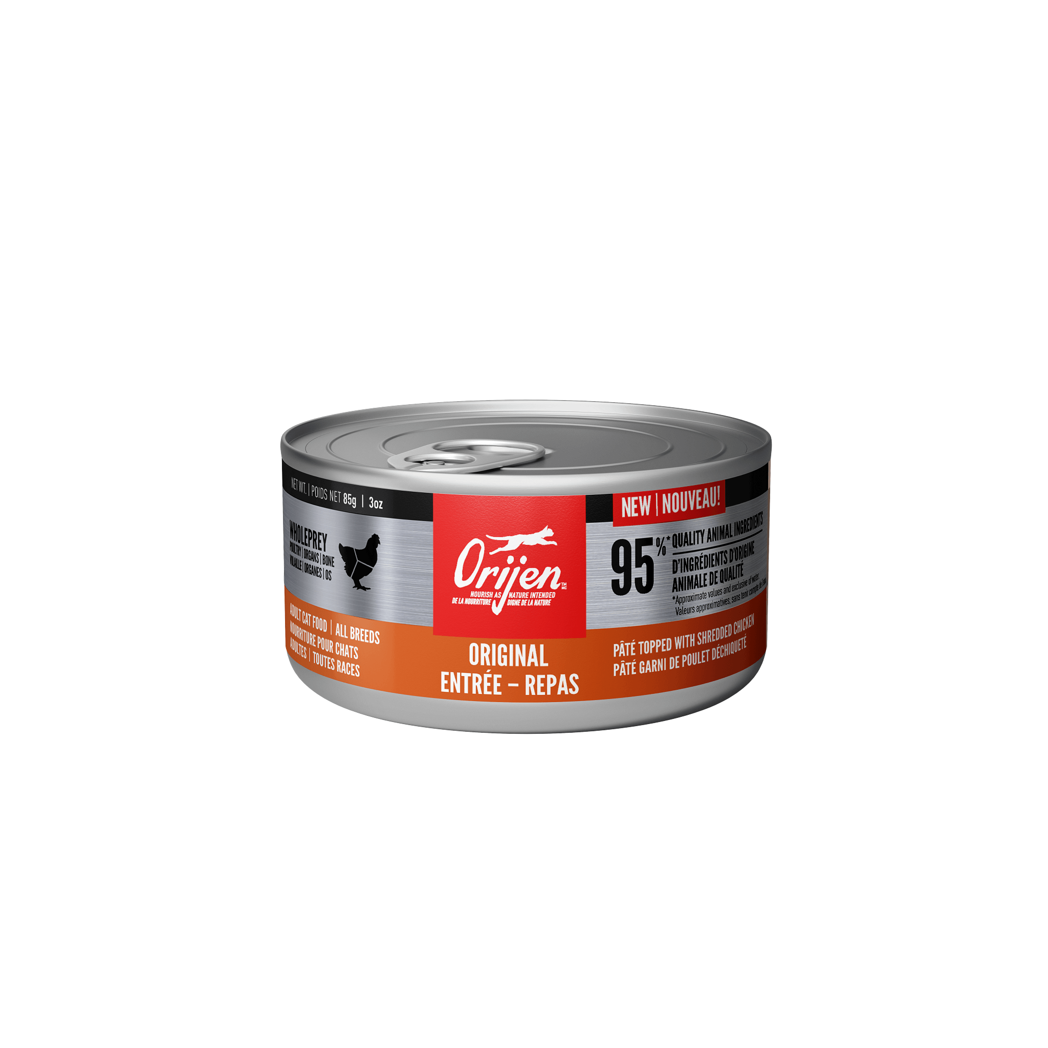 Orijen Original Entrée Wet Cat Food Recipe - 85g - Canned Cat Food - Orijen - PetMax Canada