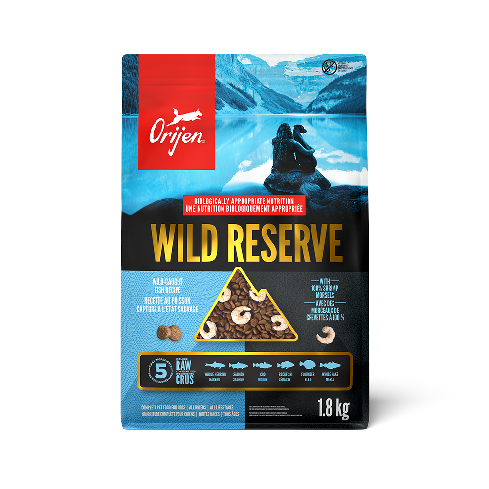 Orijen Wild Reserve Wild-Caught Fish Recipe Dry Dog Food - Front of 1.8 kg bag - Orijen - PetMax Canada