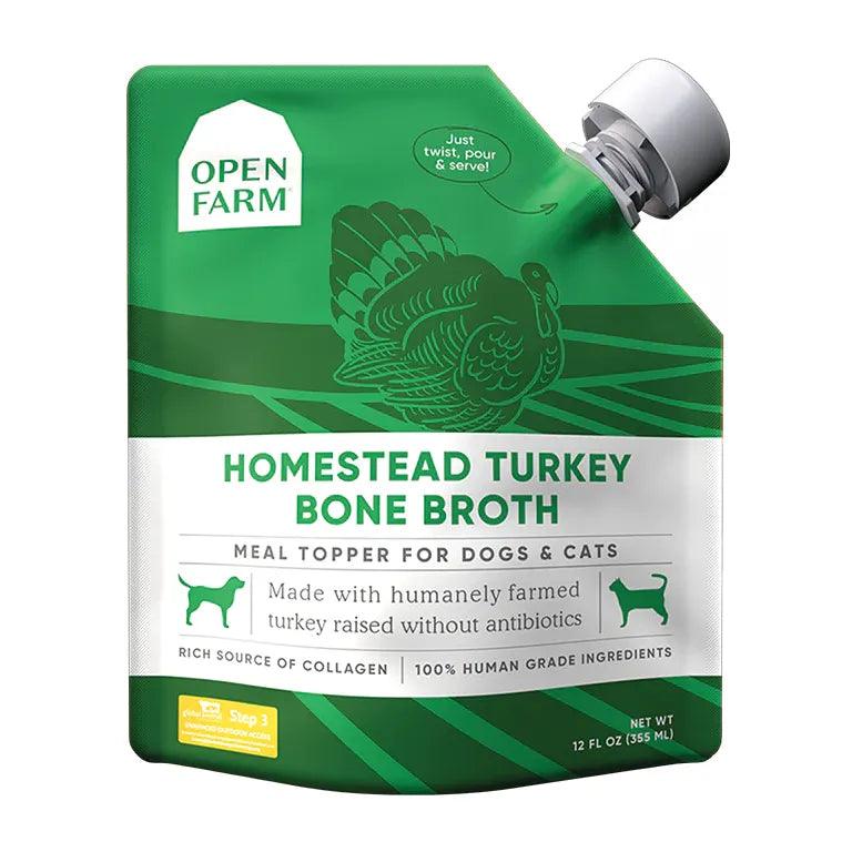 Open Farm Homestead Turkey Bone Broth for Dogs - 340g - Canned Dog Food - Open Farm - PetMax Canada