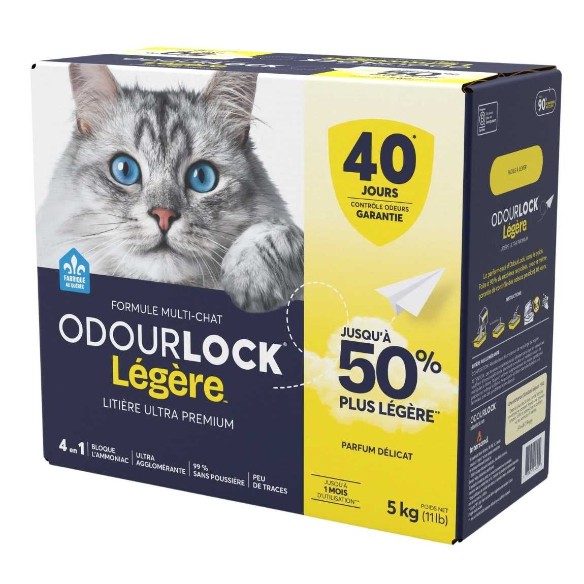 Odourlock Légère Lightweight Ultra Premium Multi-Cat Clumping Litter - 5 kg Carton - Cat Litter - Odourlock - PetMax Canada